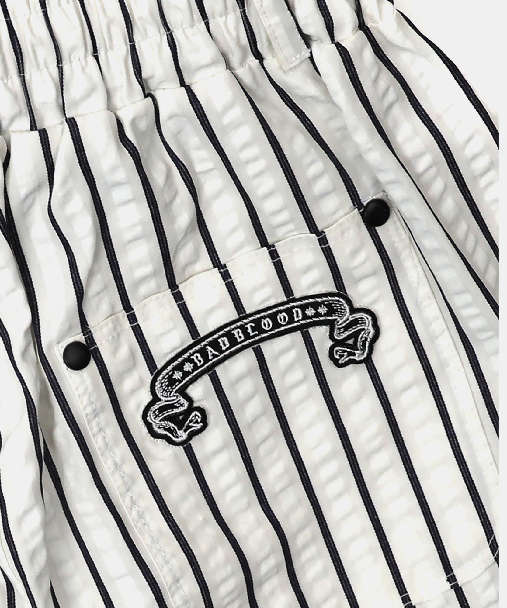 MUSINSA | BADBLOOD AJ Easy Pants - White/Stripe