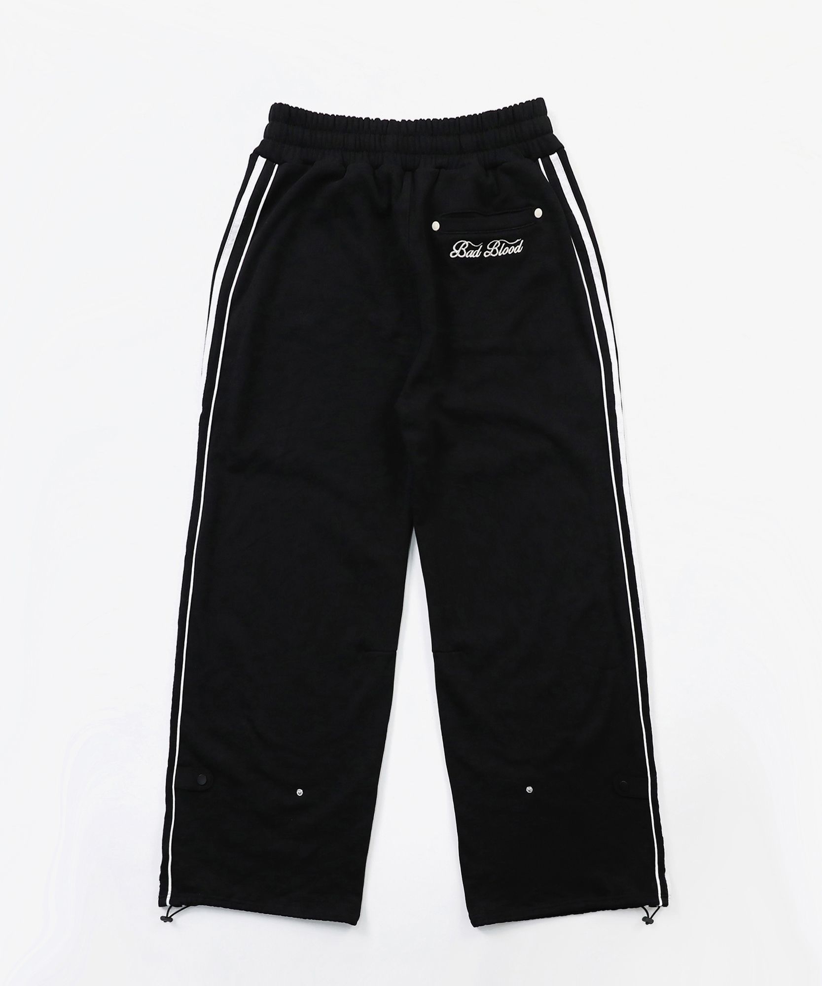 MUSINSA | BADBLOOD Billy 2 Way Curved Jogger Trousers - Black