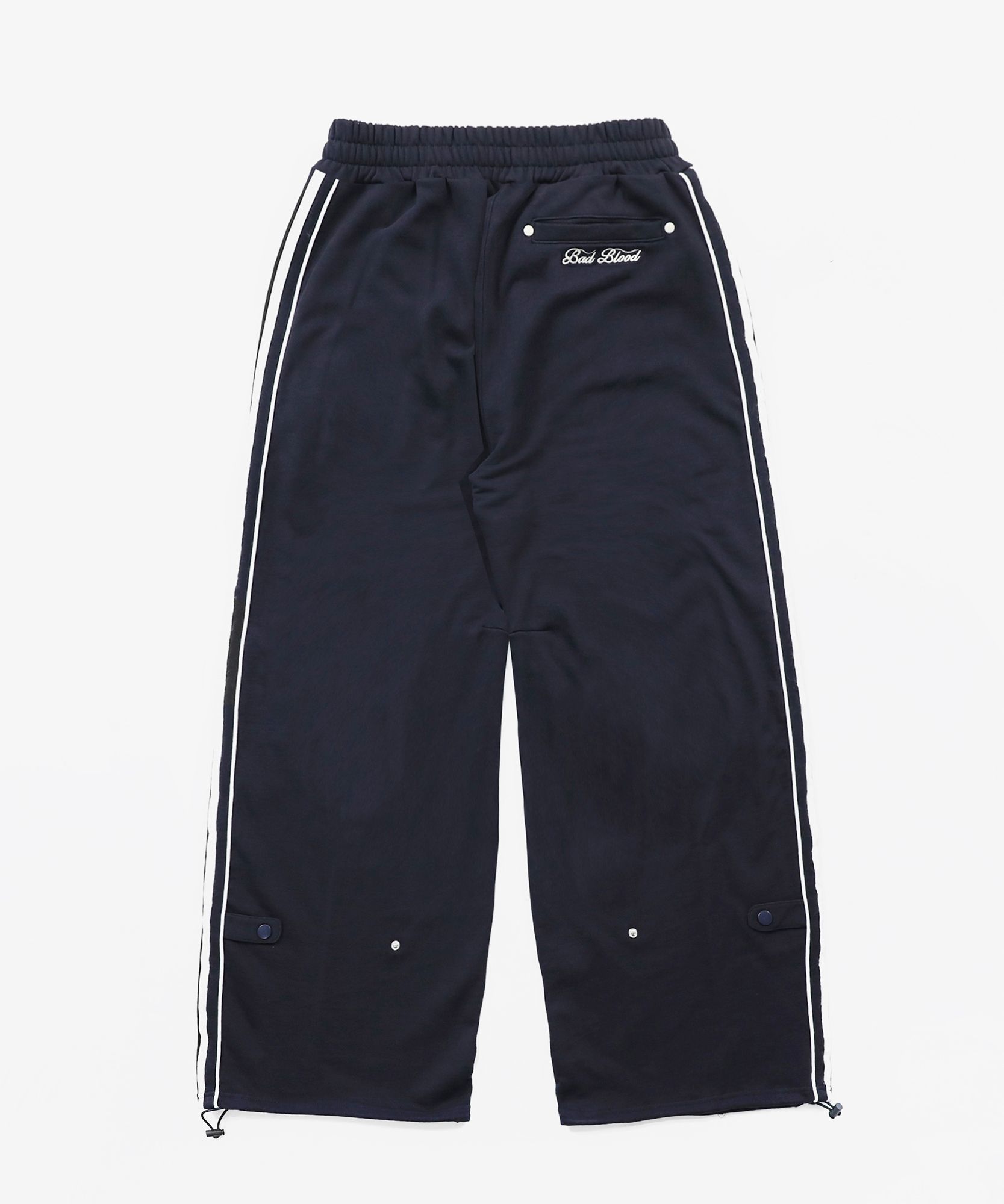 早期完売★BADBLOOD★Billy 2 Way Curved Jogger Trousers★人気 MUSINSA公式 | BADBLOOD Billy 2 Way Curved Jogger Trousers - Navy