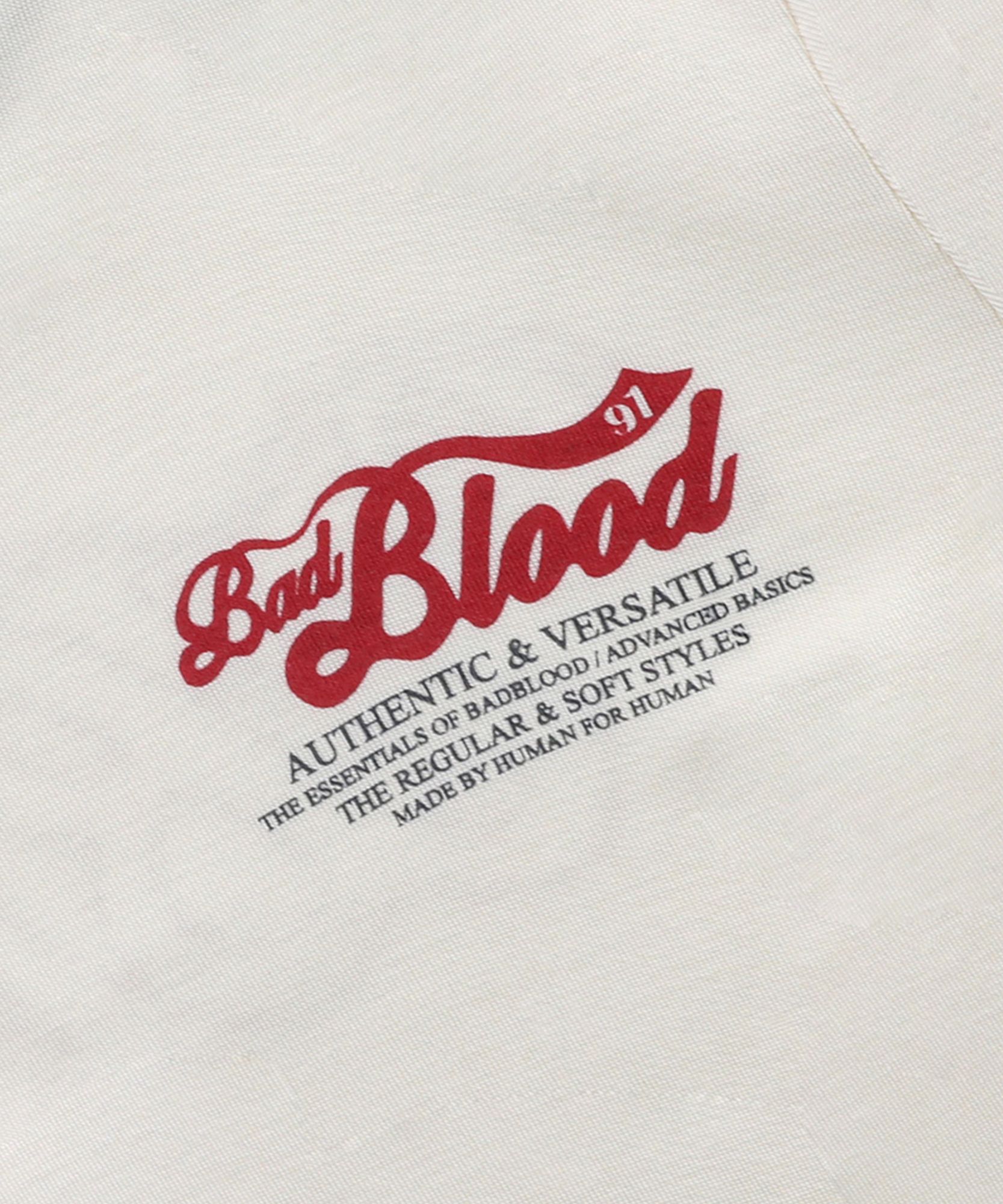 MUSINSA公式 | BADBLOOD Vintage Logo Slim T-shirt - Cream