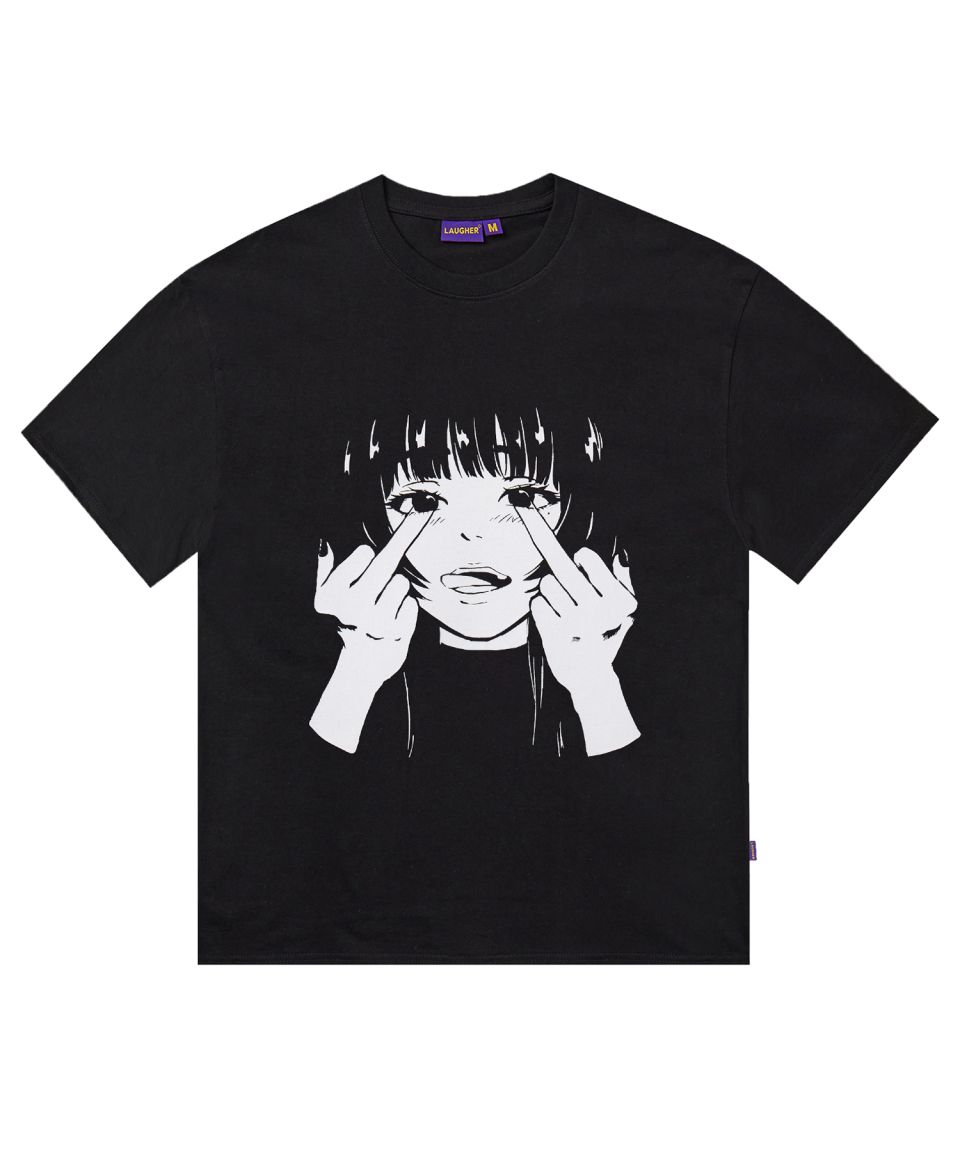 MUSINSA公式 | LAUGHER キコTシャツ - ブラック