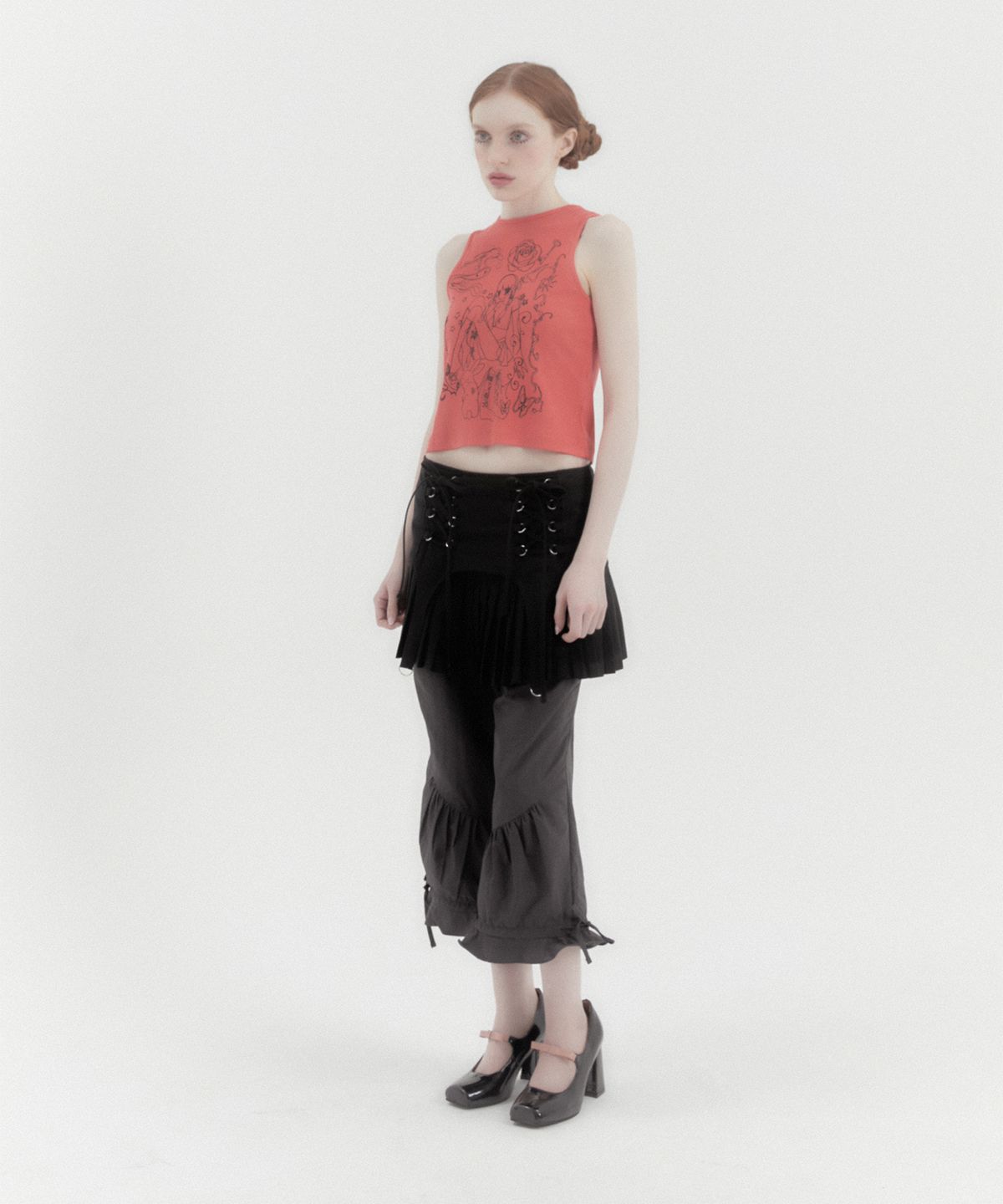 카터(KATER) Dream Girl Sleeveless Tee - ORANGE