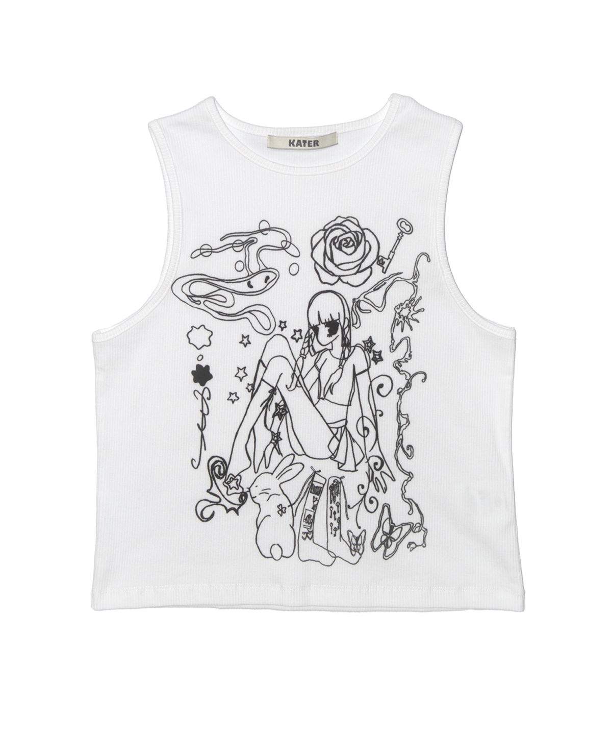 카터(KATER) Dream Girl Sleeveless Tee - WHITE