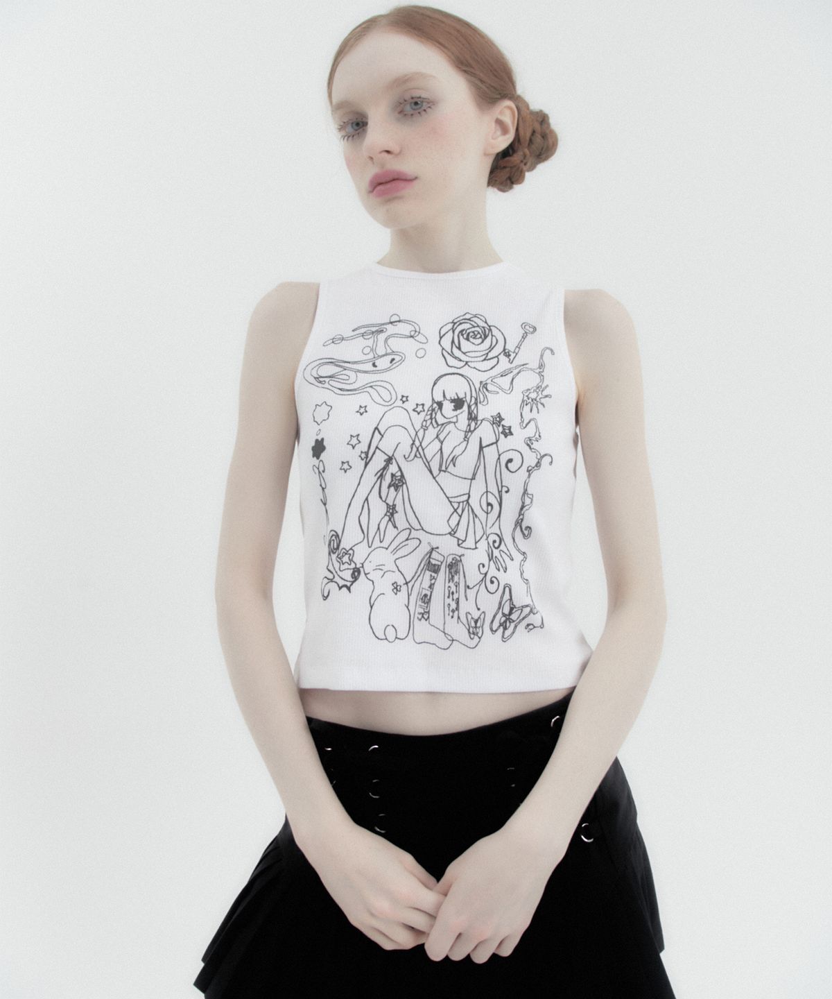카터(KATER) Dream Girl Sleeveless Tee - WHITE