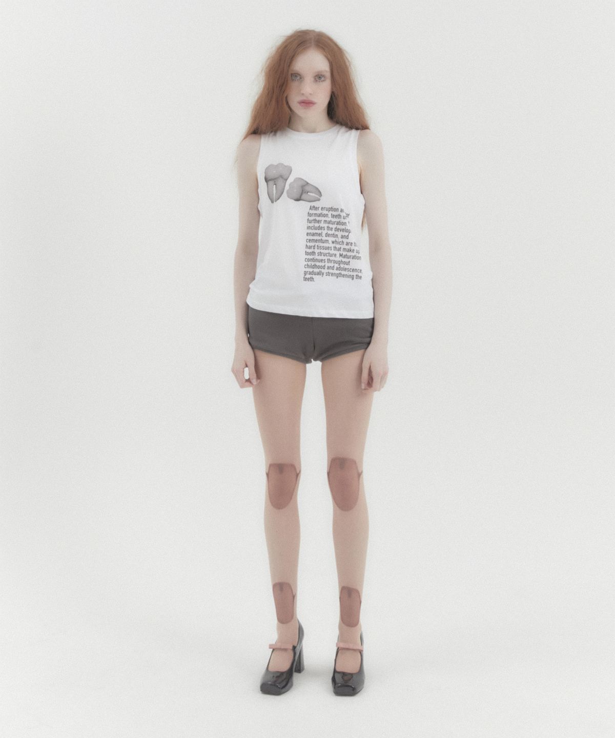 카터(KATER) Teeth Sleeveless Tee - WHITE