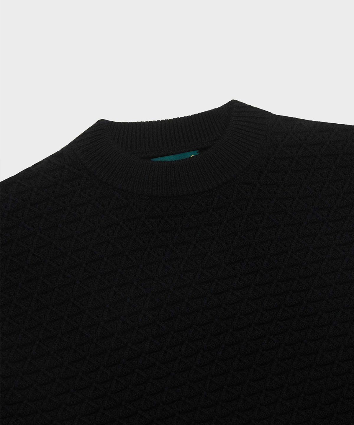 야이치(YAITCH) Eyelet Knit Merino Wool Vest -  Black