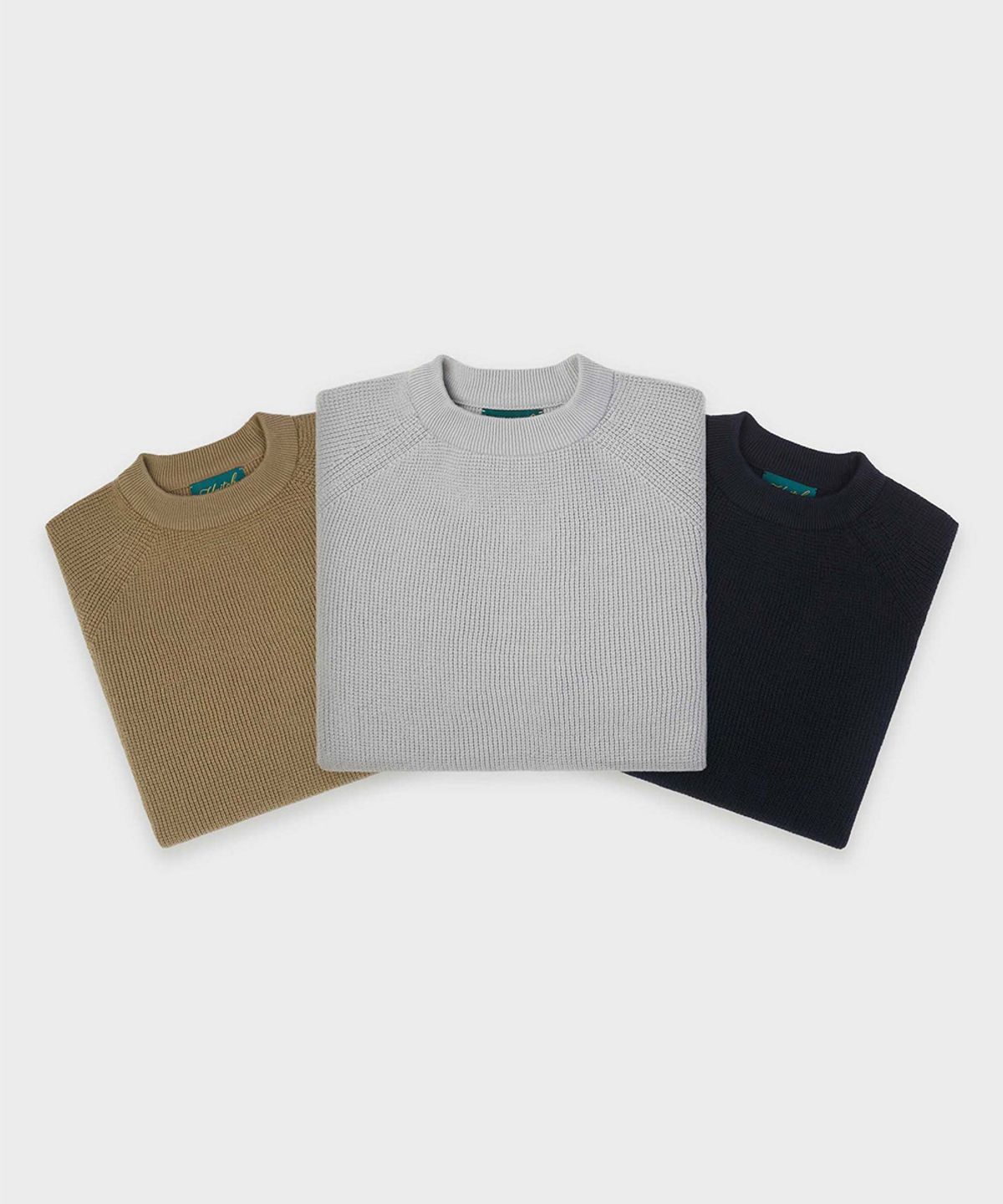 야이치(YAITCH) Waffle Knit Merino Wool Sweater - Taupe
