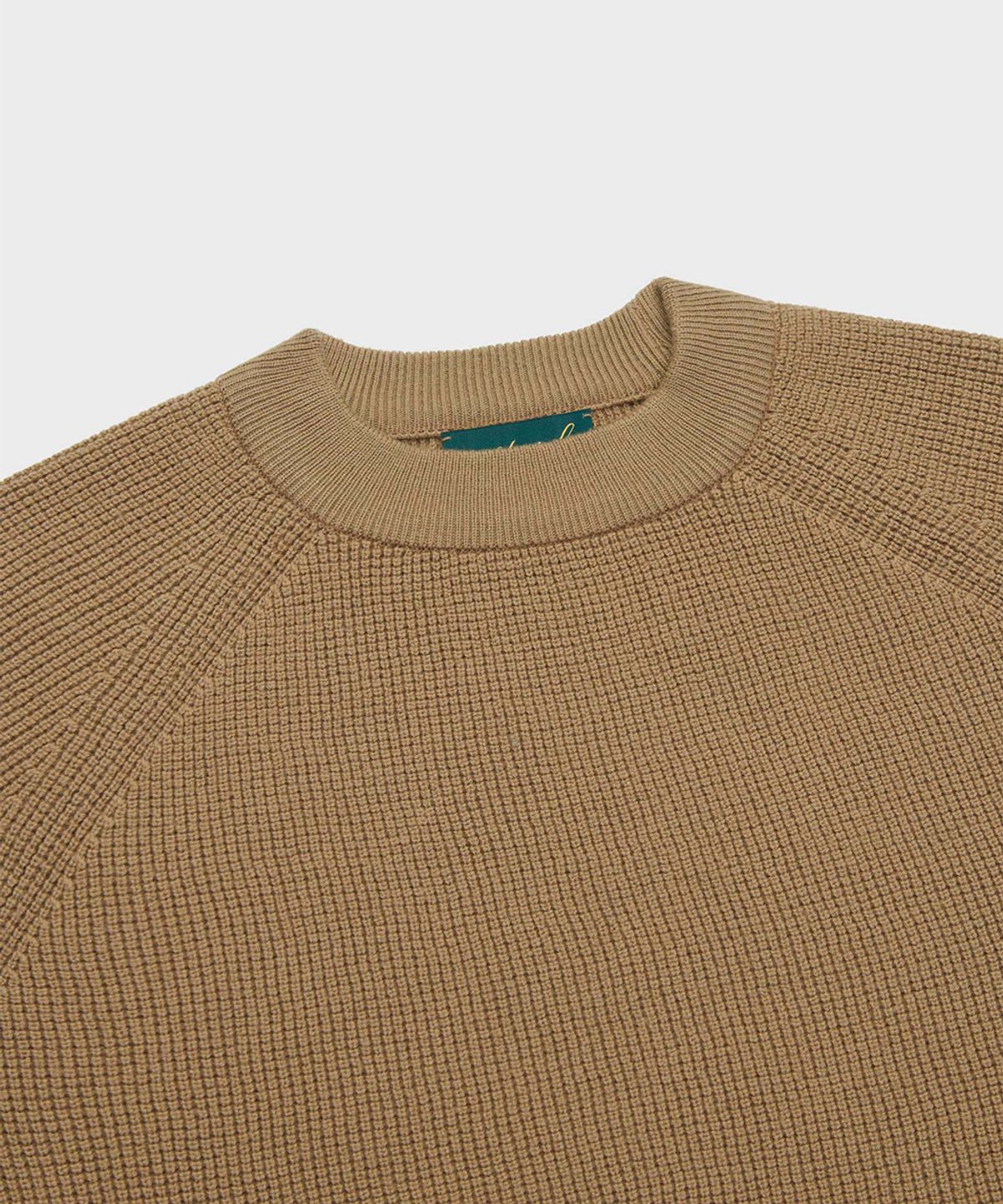 야이치(YAITCH) Waffle Knit Merino Wool Sweater - Taupe