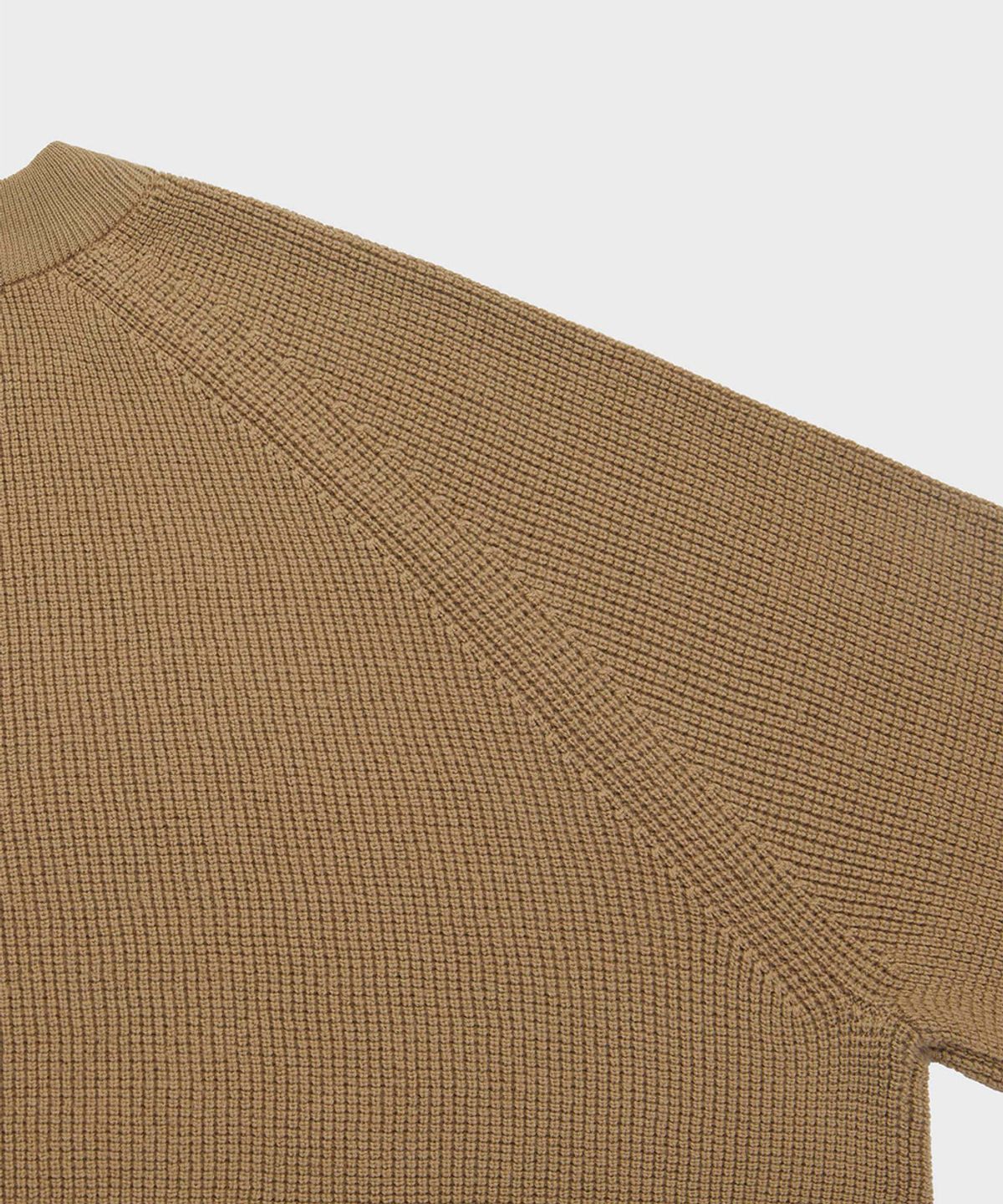 야이치(YAITCH) Waffle Knit Merino Wool Sweater - Taupe