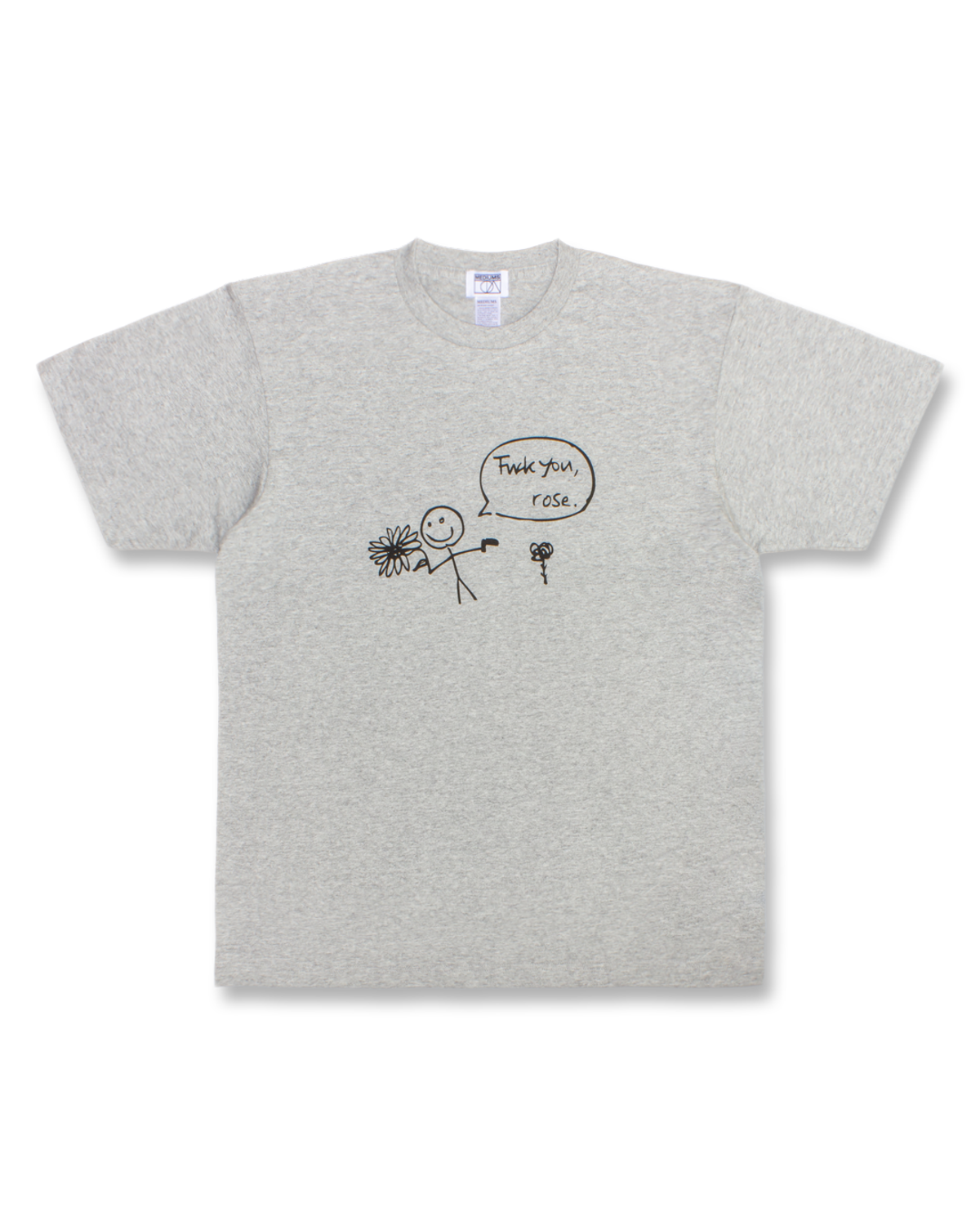 미디엄스(MEDIUMS) Fuck you, rose Tee - Heather Gray (뻐큐 로즈 티셔츠)