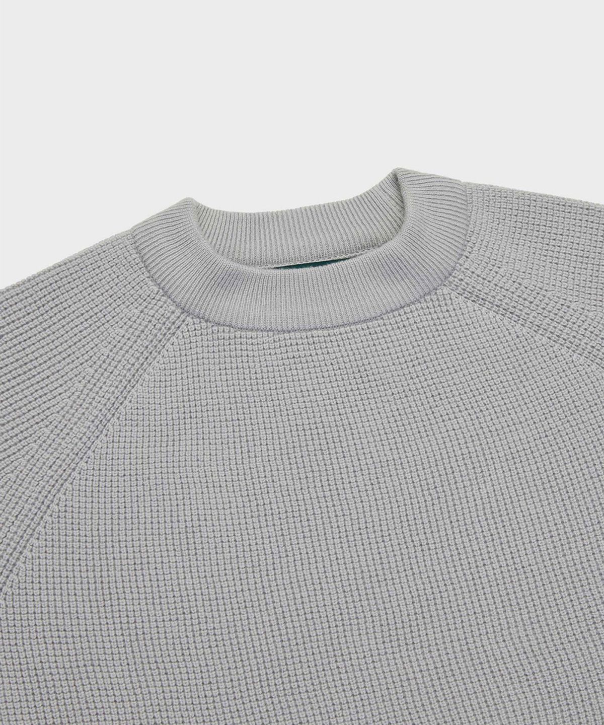 야이치(YAITCH) Waffle Knit Merino Wool Sweater - Silver