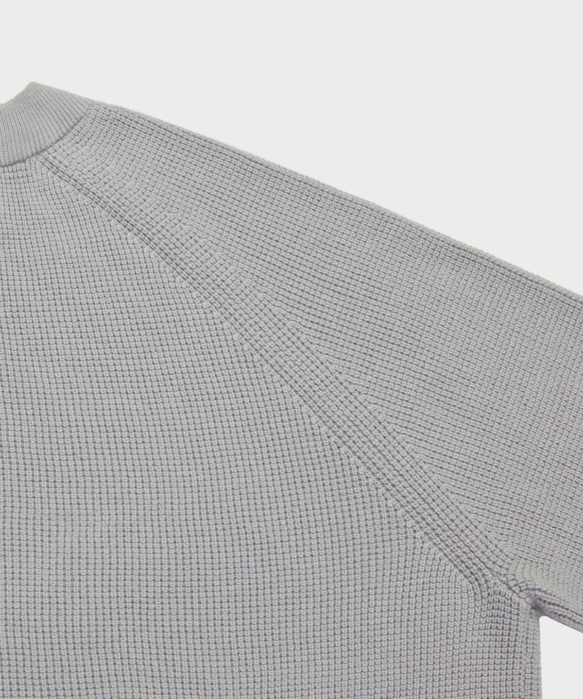 야이치(YAITCH) Waffle Knit Merino Wool Sweater - Silver