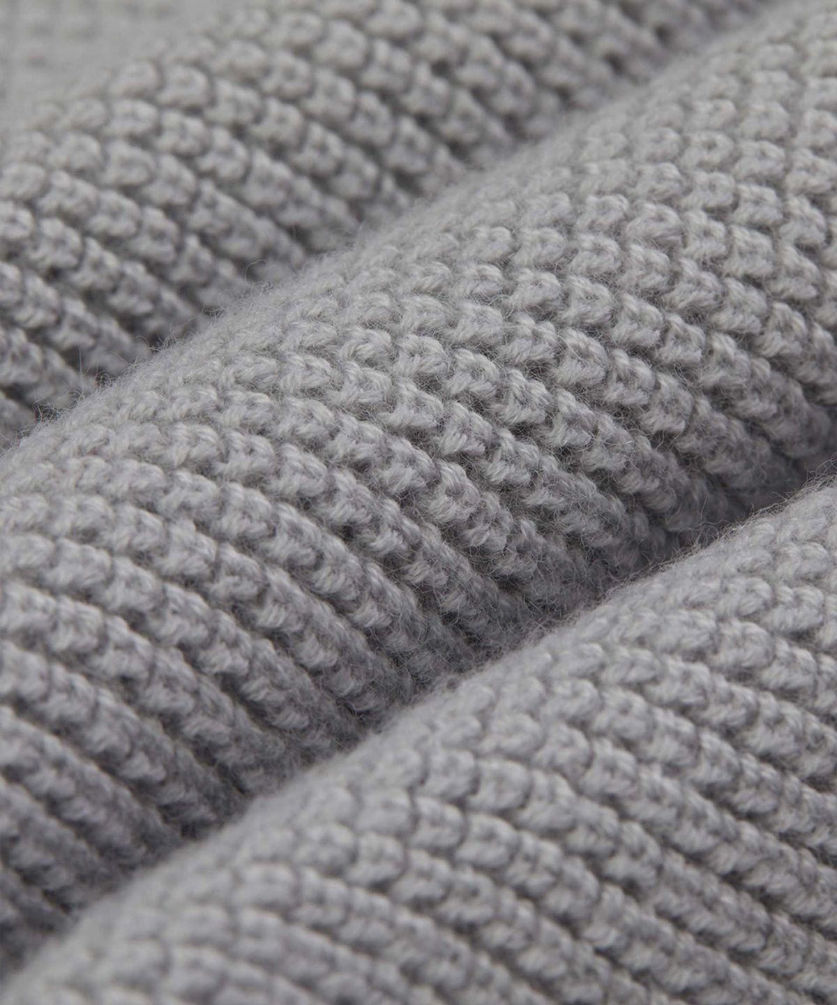 야이치(YAITCH) Waffle Knit Merino Wool Sweater - Silver