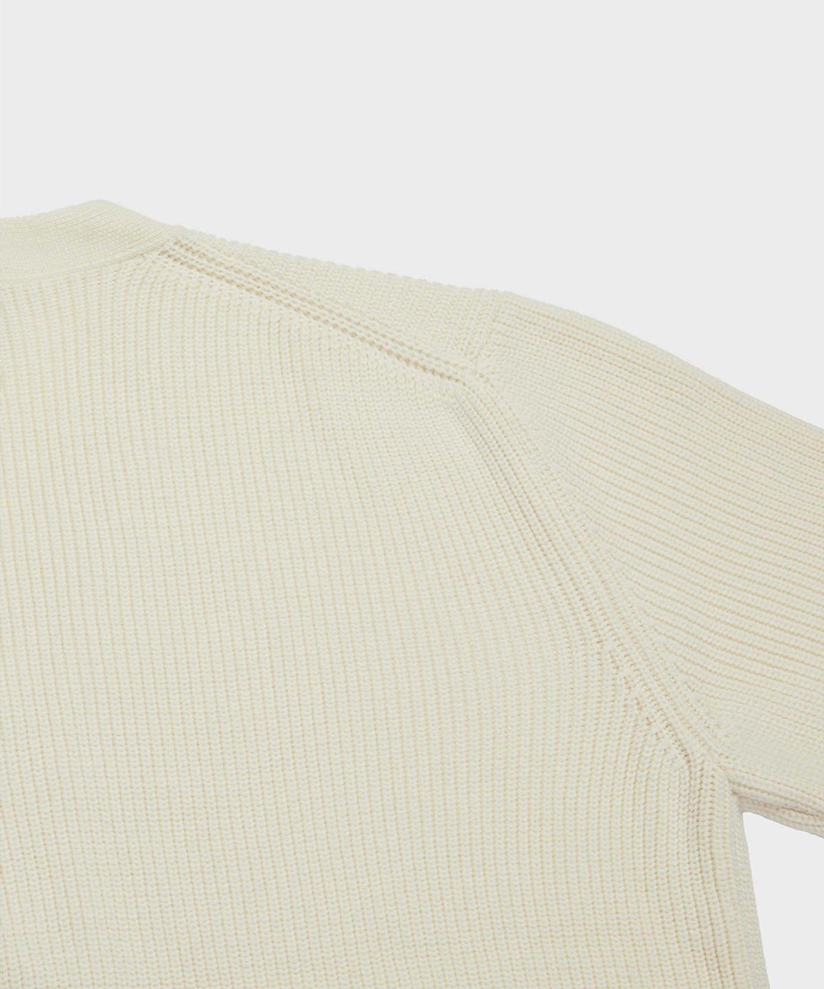 야이치(YAITCH) Shaker Stitch Merino Wool Cardigan - Off White