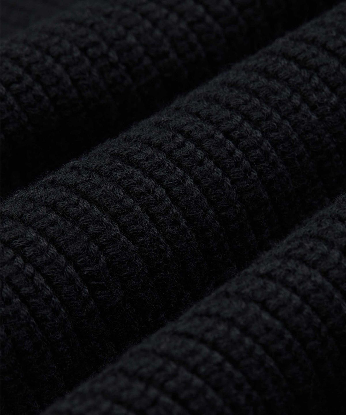야이치(YAITCH) Shaker Stitch Merino Wool Cardigan - Black