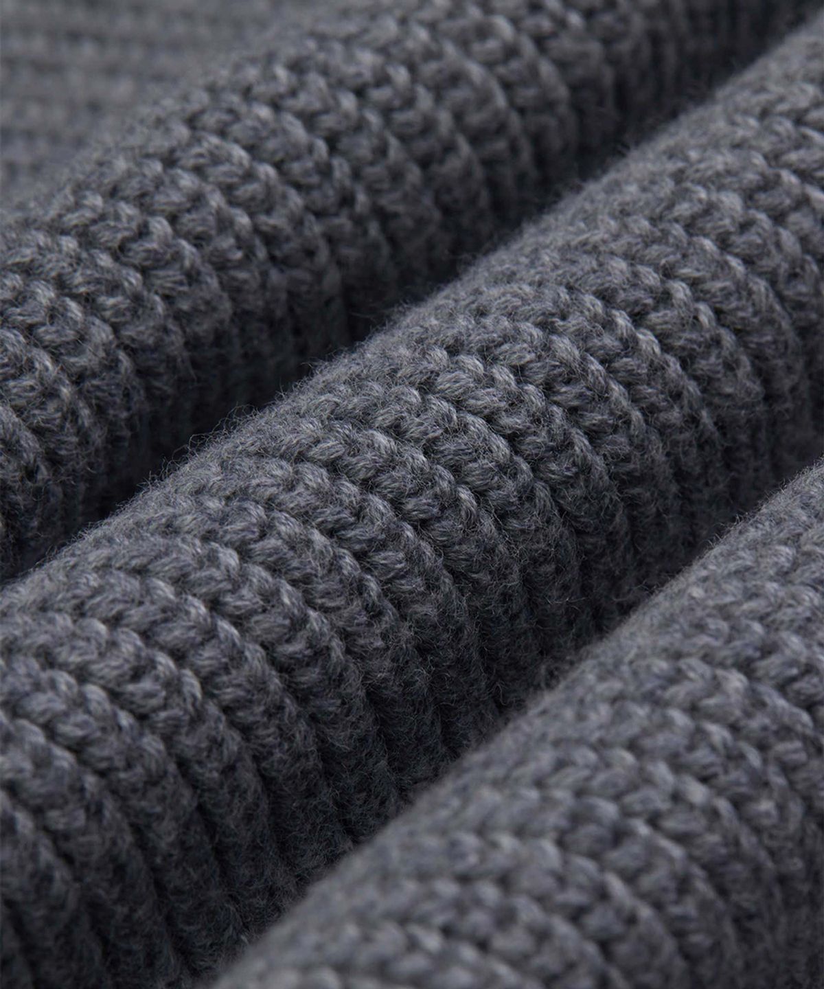 야이치(YAITCH) Shaker Stitch Merino Wool Cardigan - Melange Grey