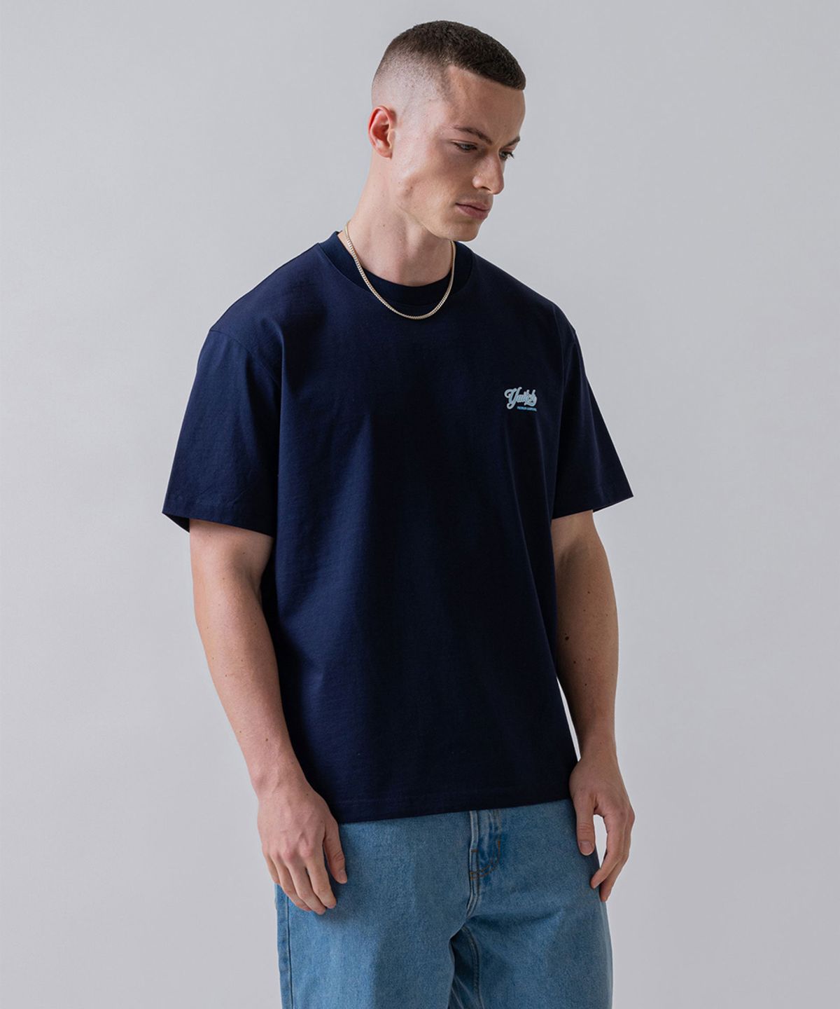 야이치(YAITCH) Classic Logo Tee - Navy Blazer