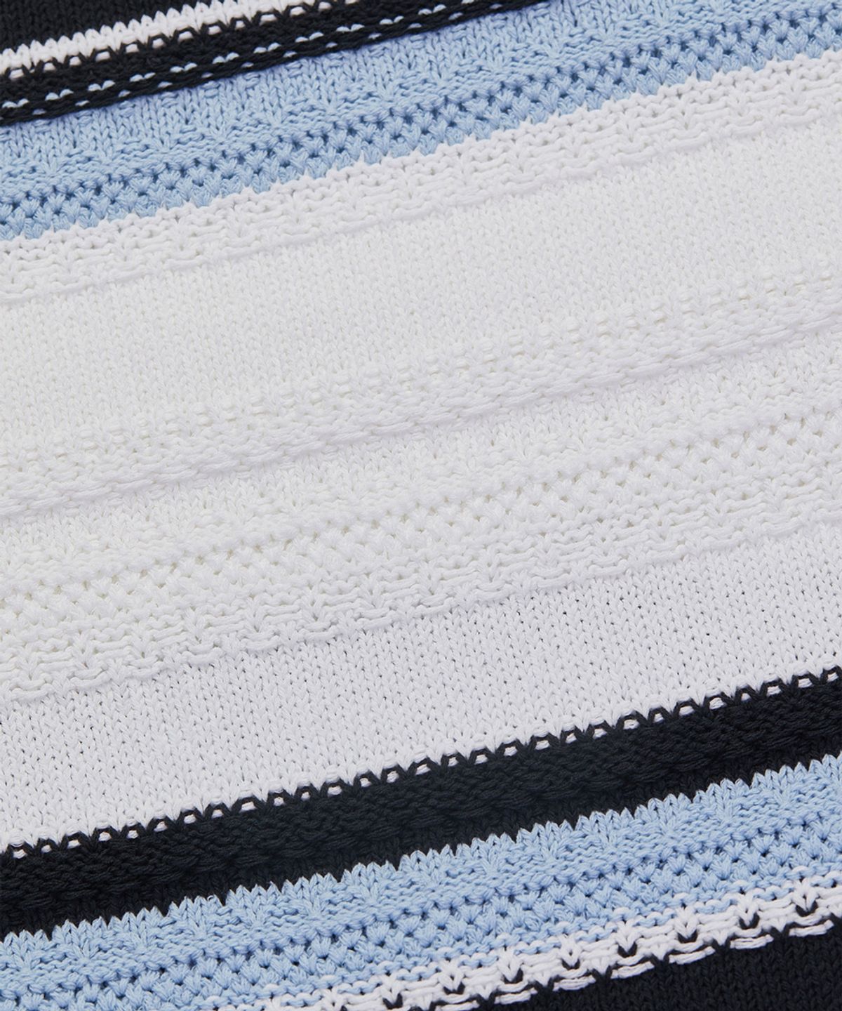 야이치(YAITCH) Striped Jacquard Knit Vest - Jet Black