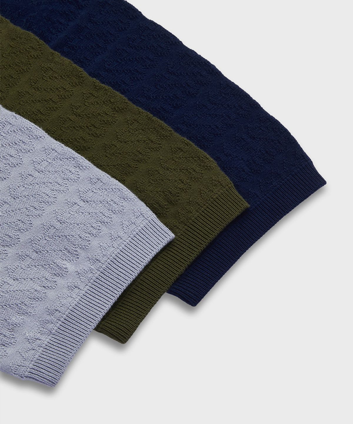 야이치(YAITCH) Jacquard Knit Polo - Chive
