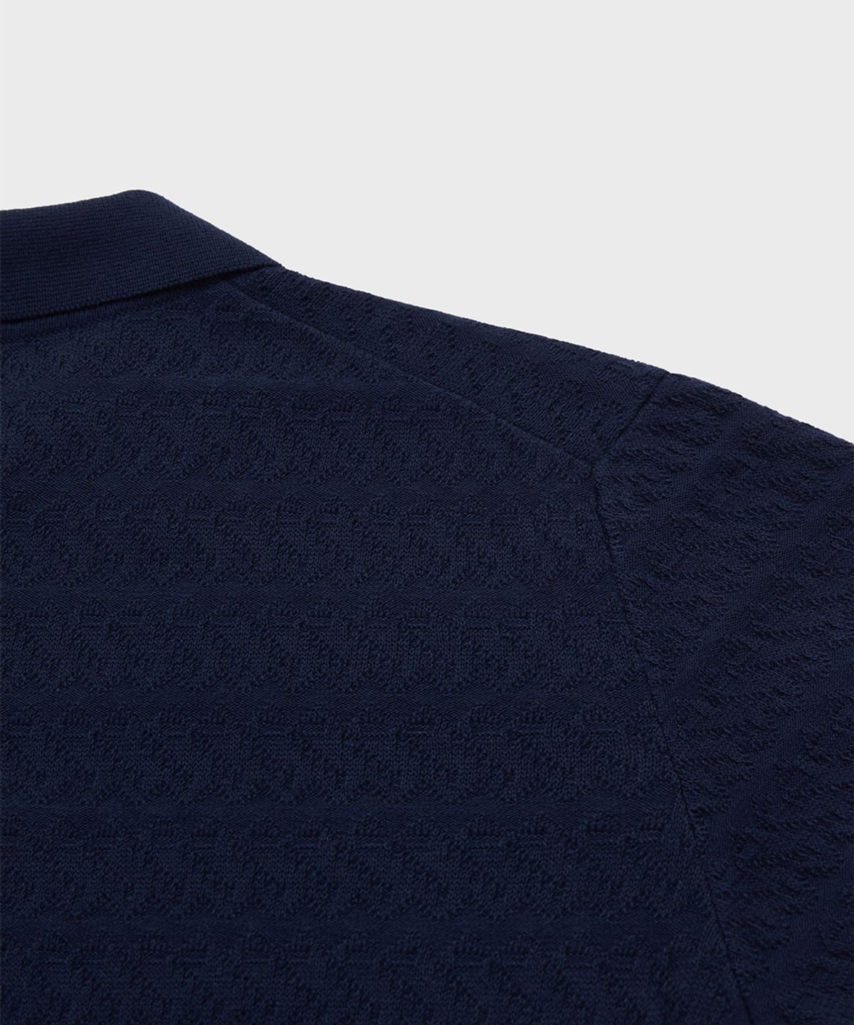 야이치(YAITCH) Jacquard Knit Polo - Navy Blazer