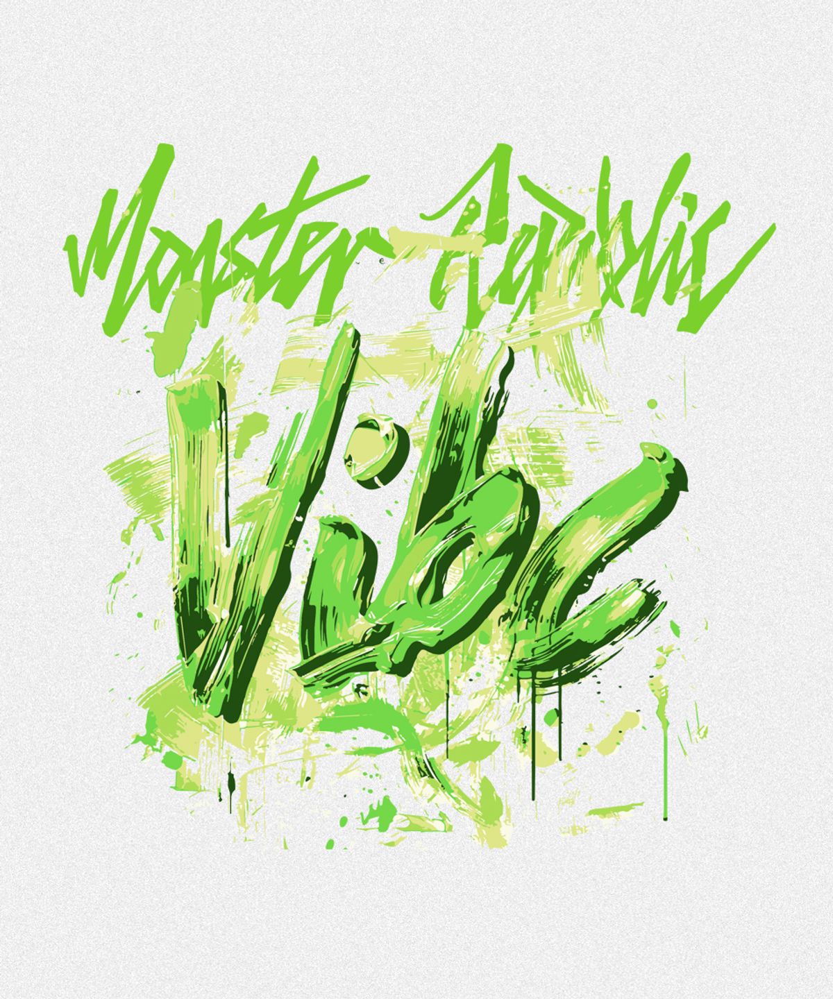 몬스터리퍼블릭(MONSTER REPUBLIC) 바이브 비비드그린 티셔츠 화이트