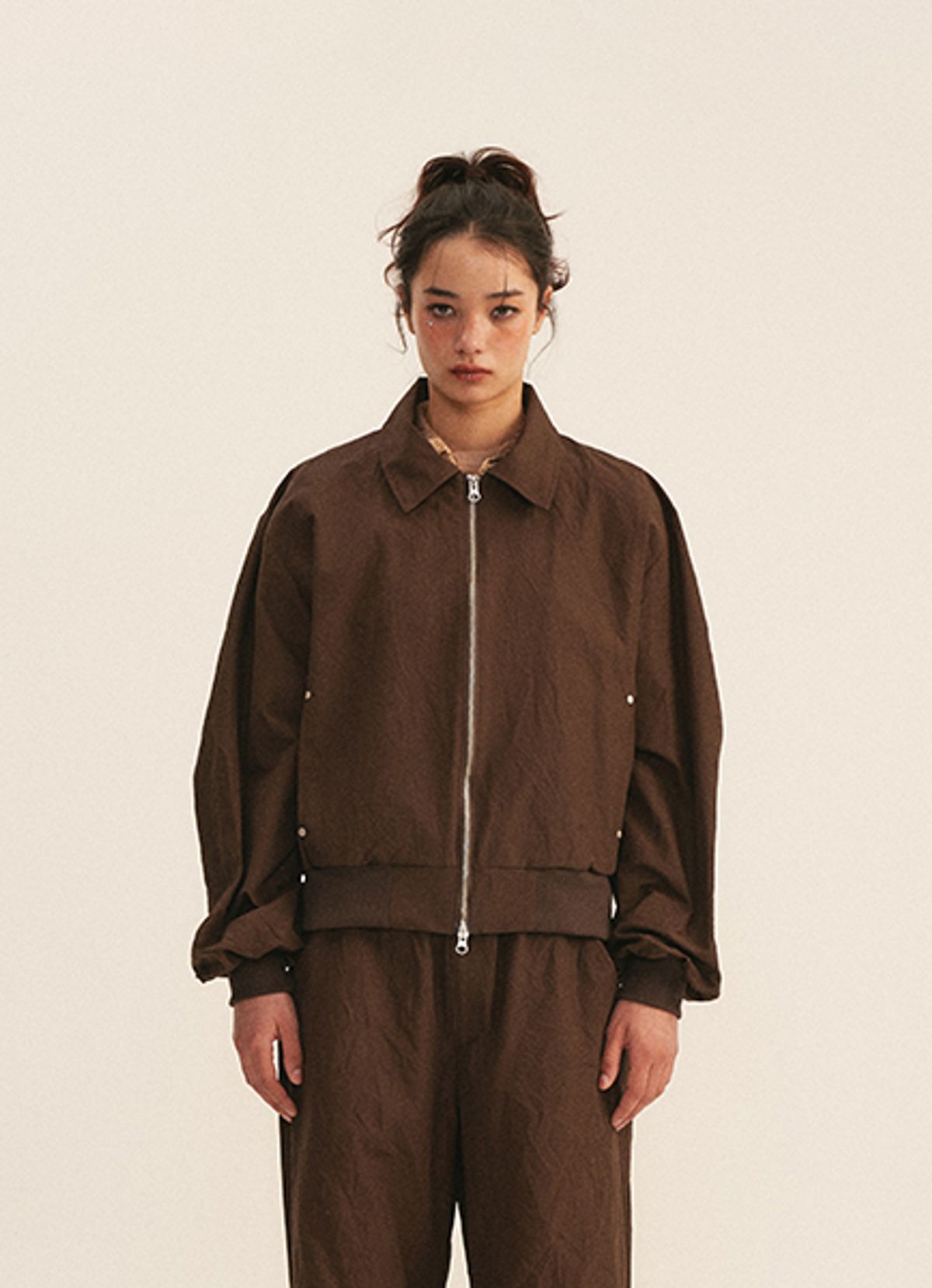 엠티오티(MTOT) Pleated Pintuck Jacket(Brown)