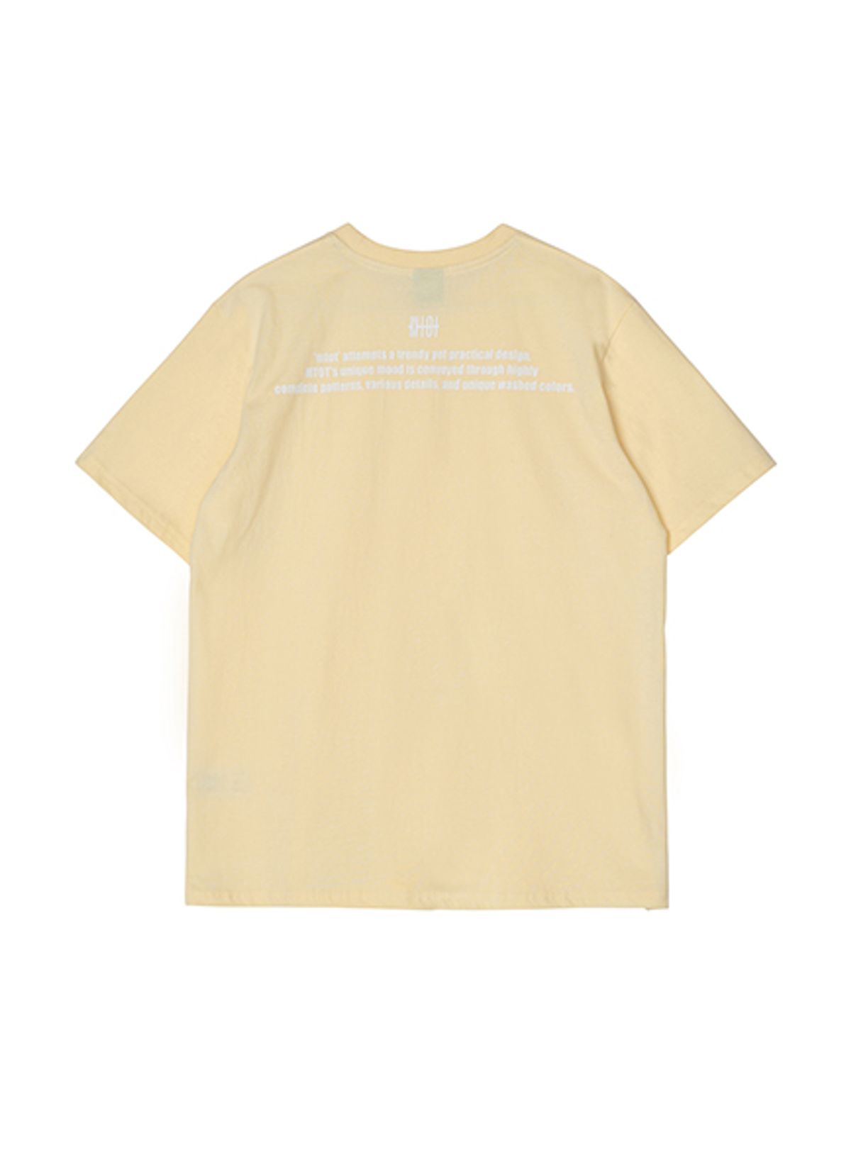 엠티오티(MTOT) Printed Short Sleeve T-shirt (Yellow)
