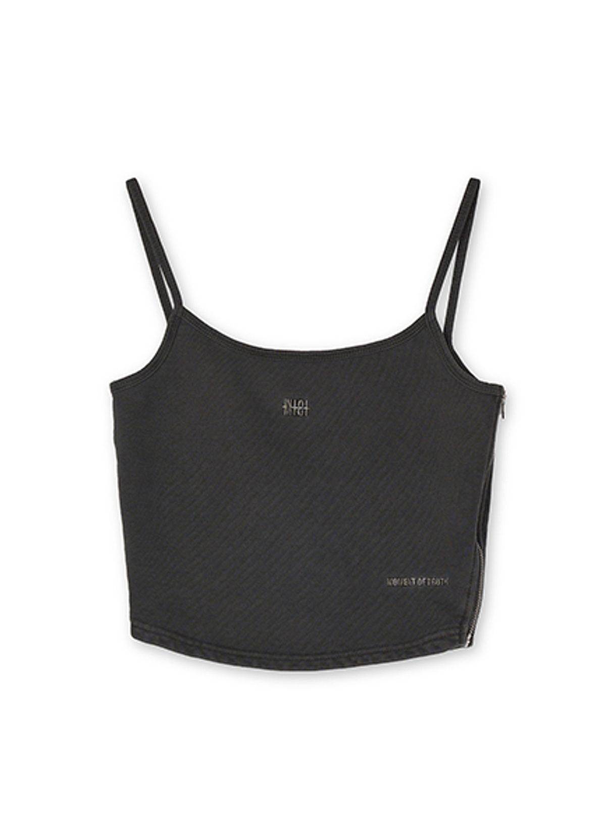 엠티오티(MTOT) Pigment Zipper Sleeveless (Charcoal)