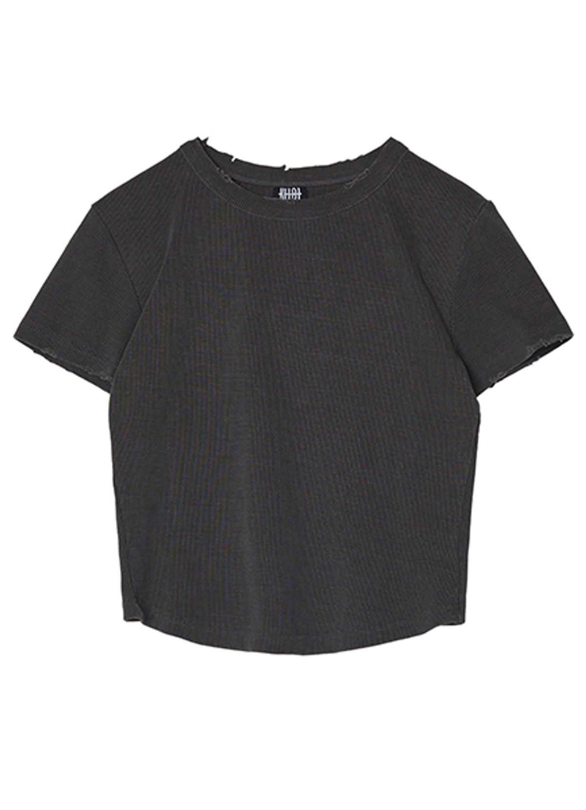 엠티오티(MTOT) Vintage Cropeed T-shirt (Charcoal)