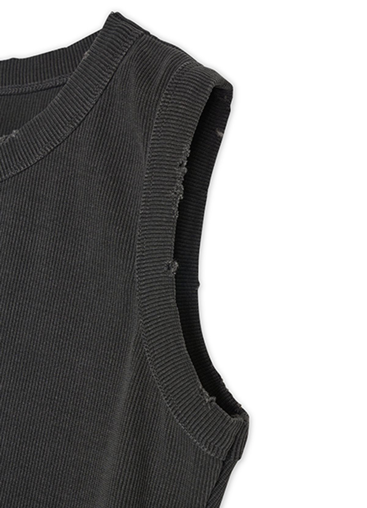 엠티오티(MTOT) Vintage Cropeed sleeveless (Charcoal)