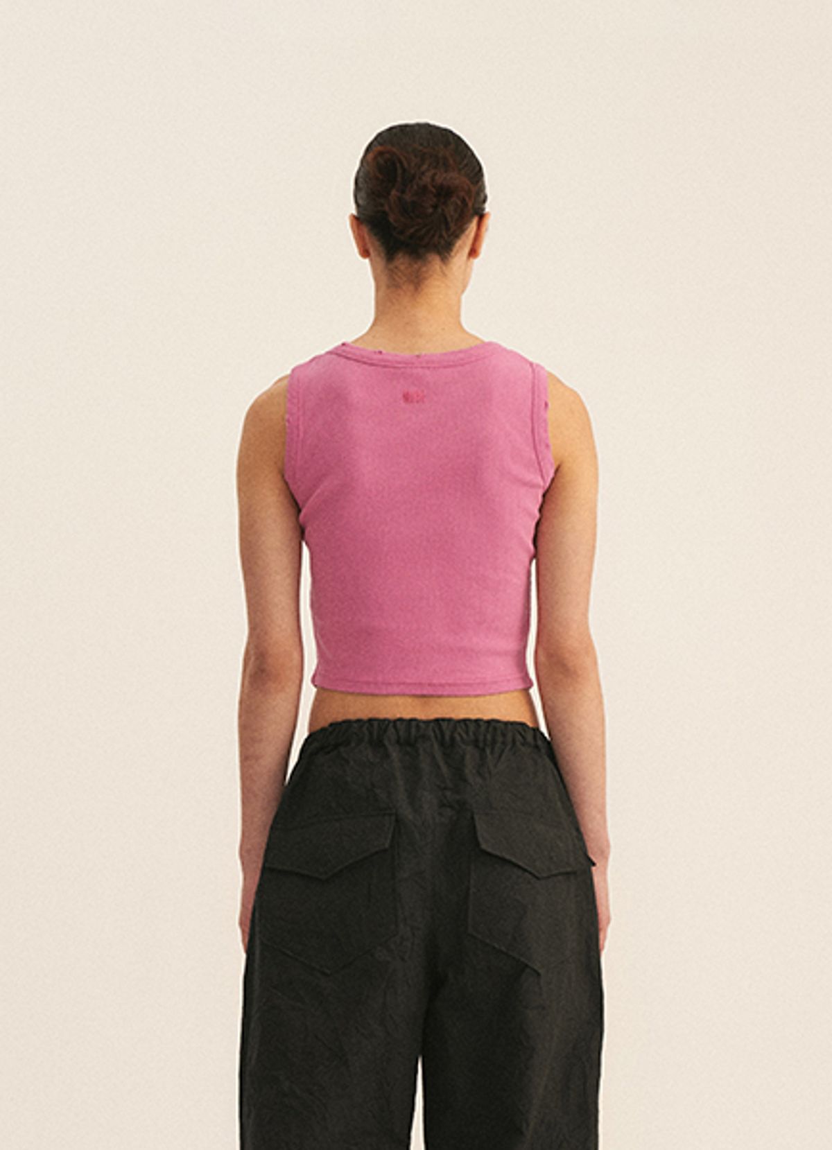 엠티오티(MTOT) Vintage Cropeed sleeveless (Pink)