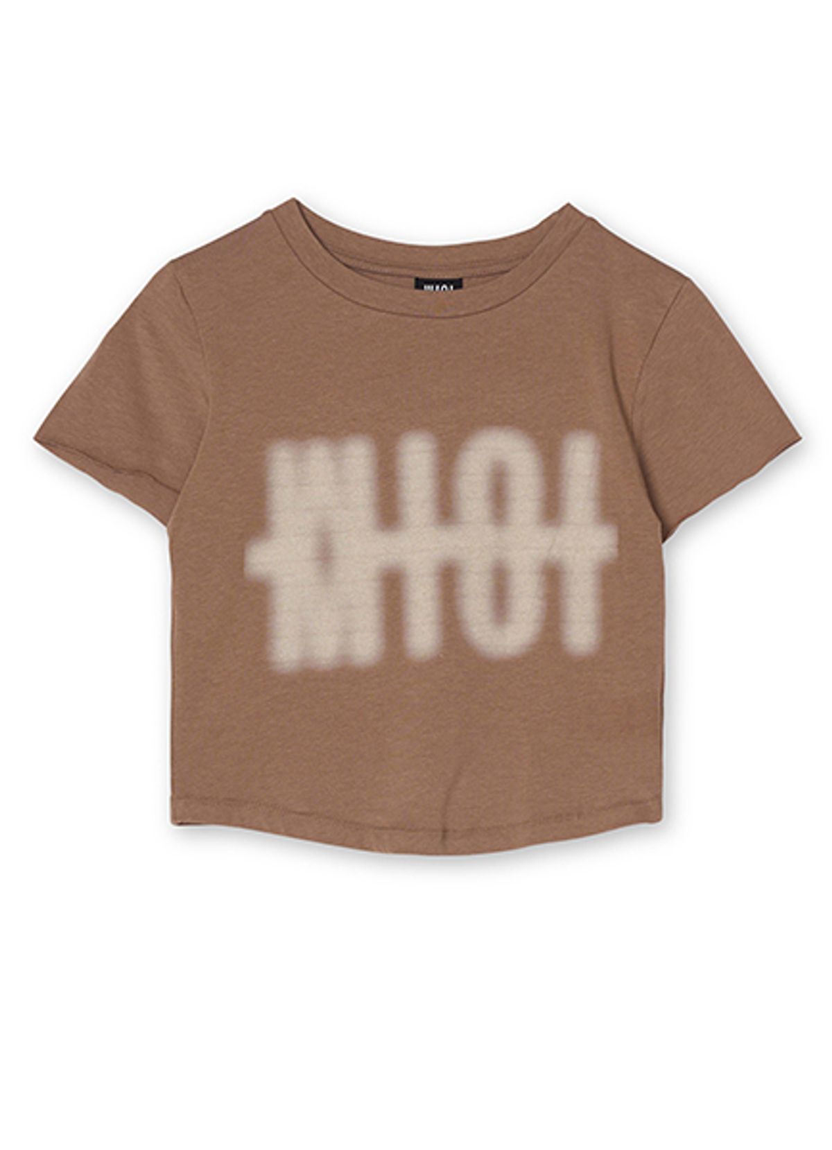 엠티오티(MTOT) Raw-Hem Cropped T-shirt (Beige)