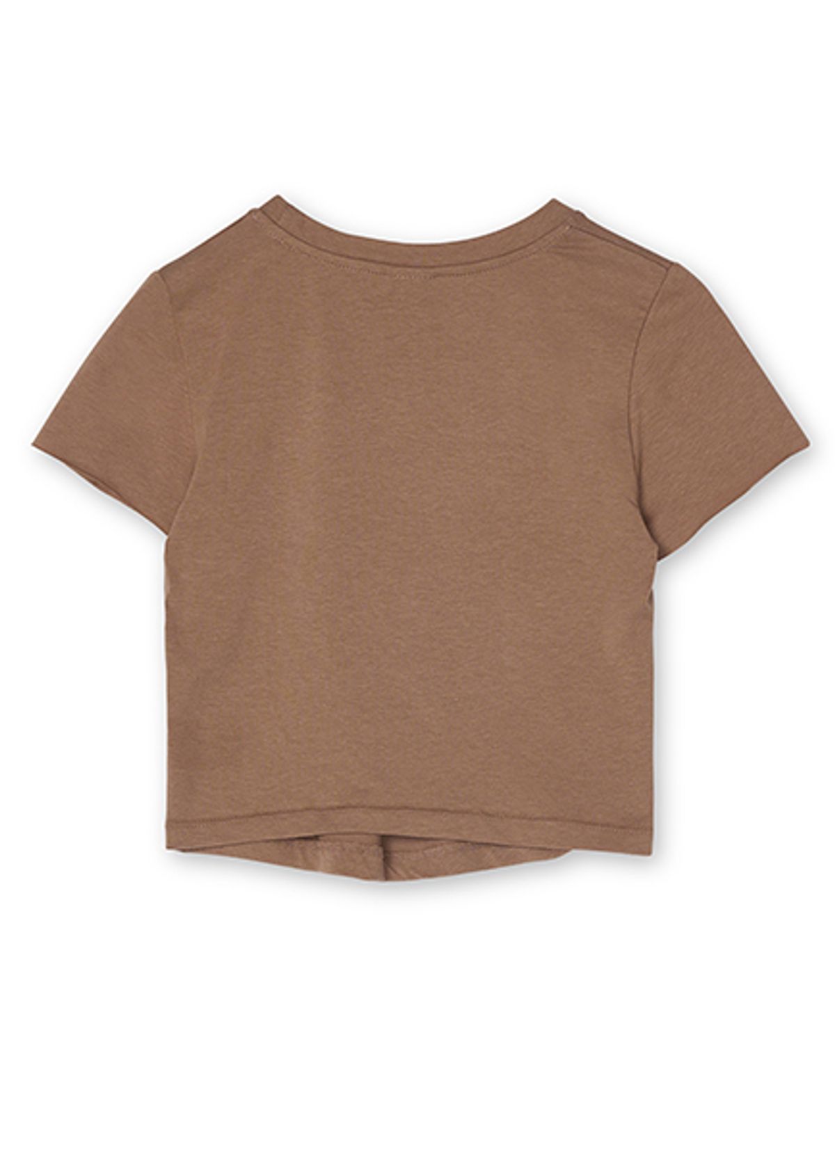 엠티오티(MTOT) Raw-Hem Cropped T-shirt (Beige)