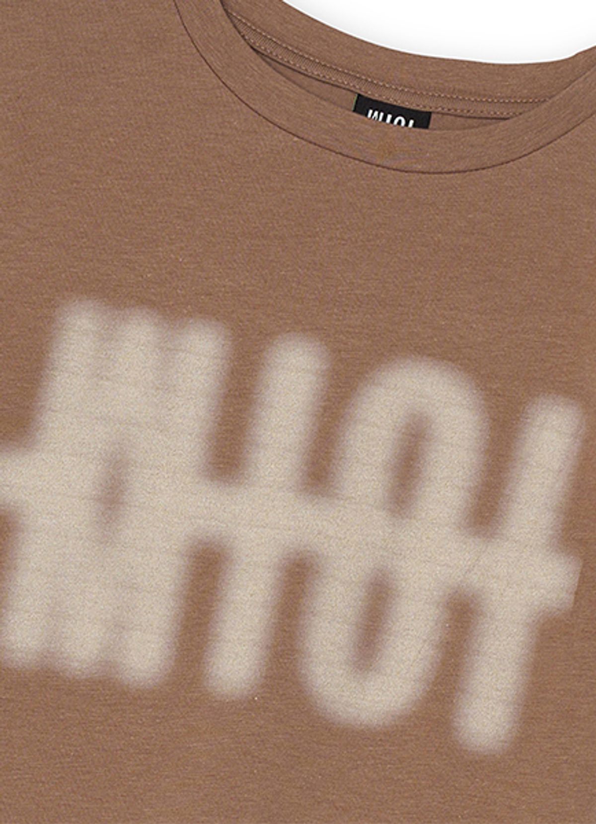 엠티오티(MTOT) Raw-Hem Cropped T-shirt (Beige)