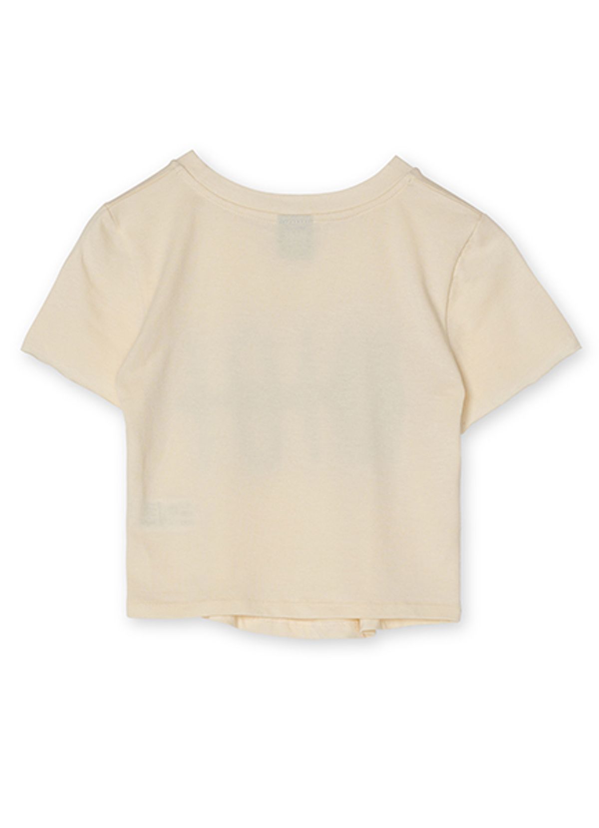 엠티오티(MTOT) Raw-Hem Cropped T-shirt (Cream)