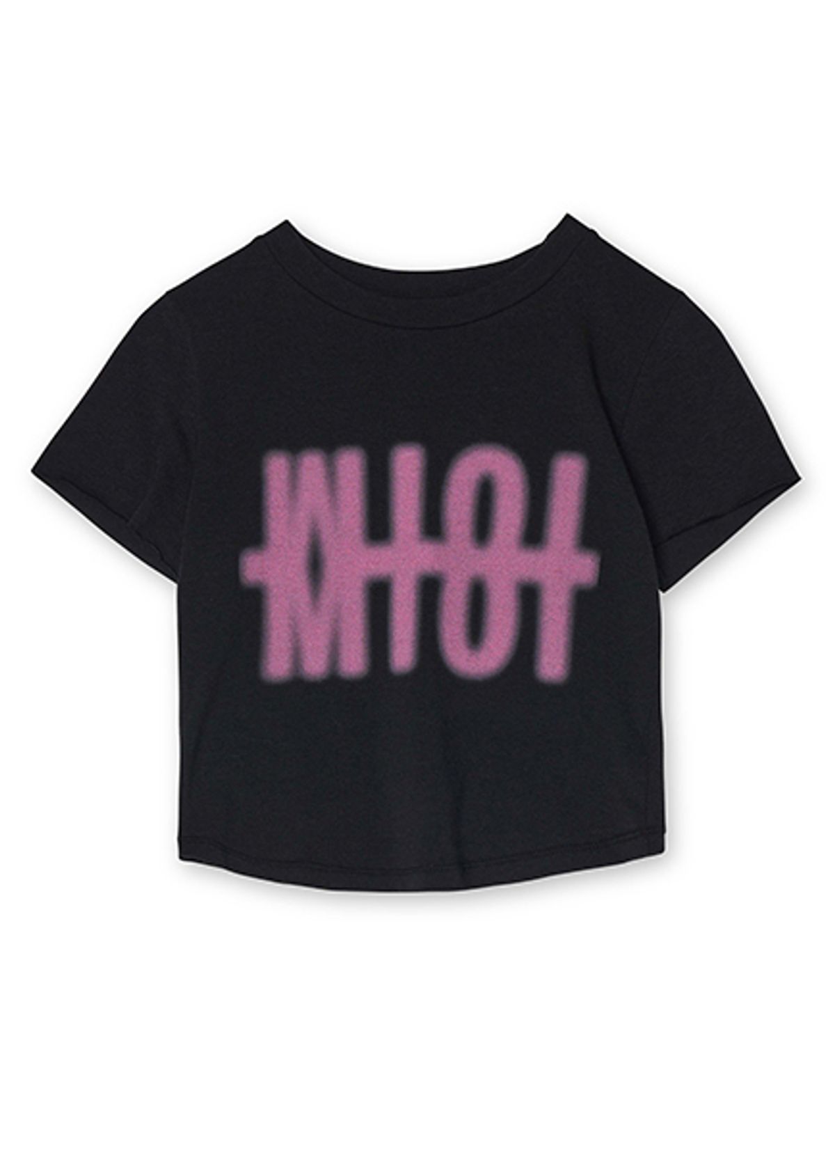 엠티오티(MTOT) Raw-Hem Cropped T-shirt(Black)