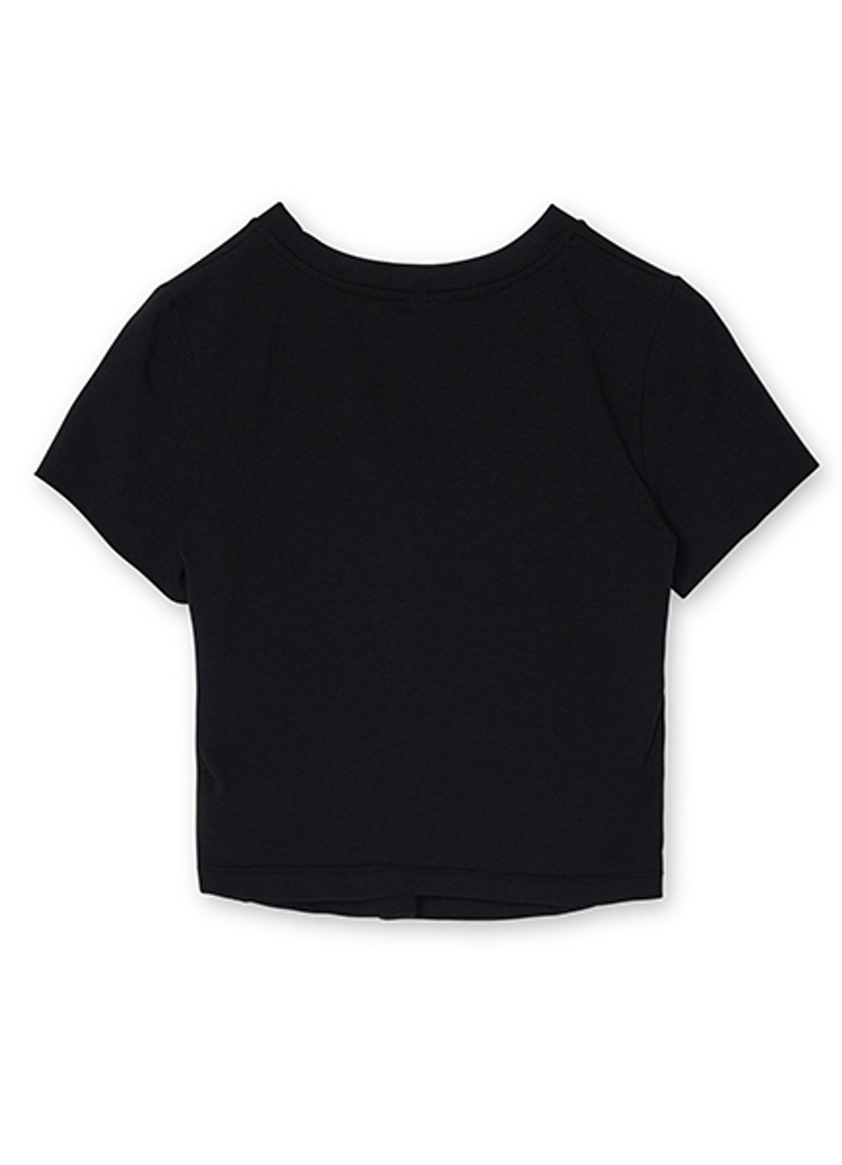 엠티오티(MTOT) Raw-Hem Cropped T-shirt(Black)