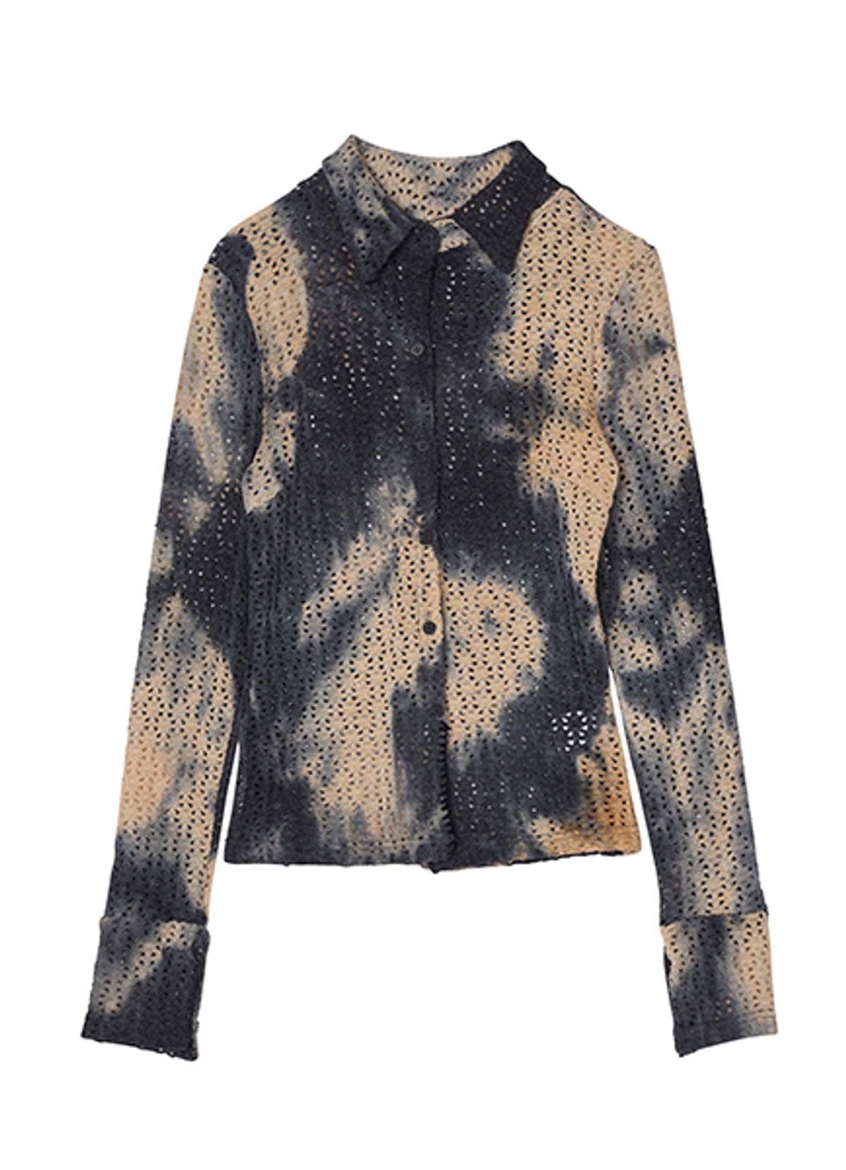 엠티오티(MTOT) Tie-dye shirts (Charcoal)