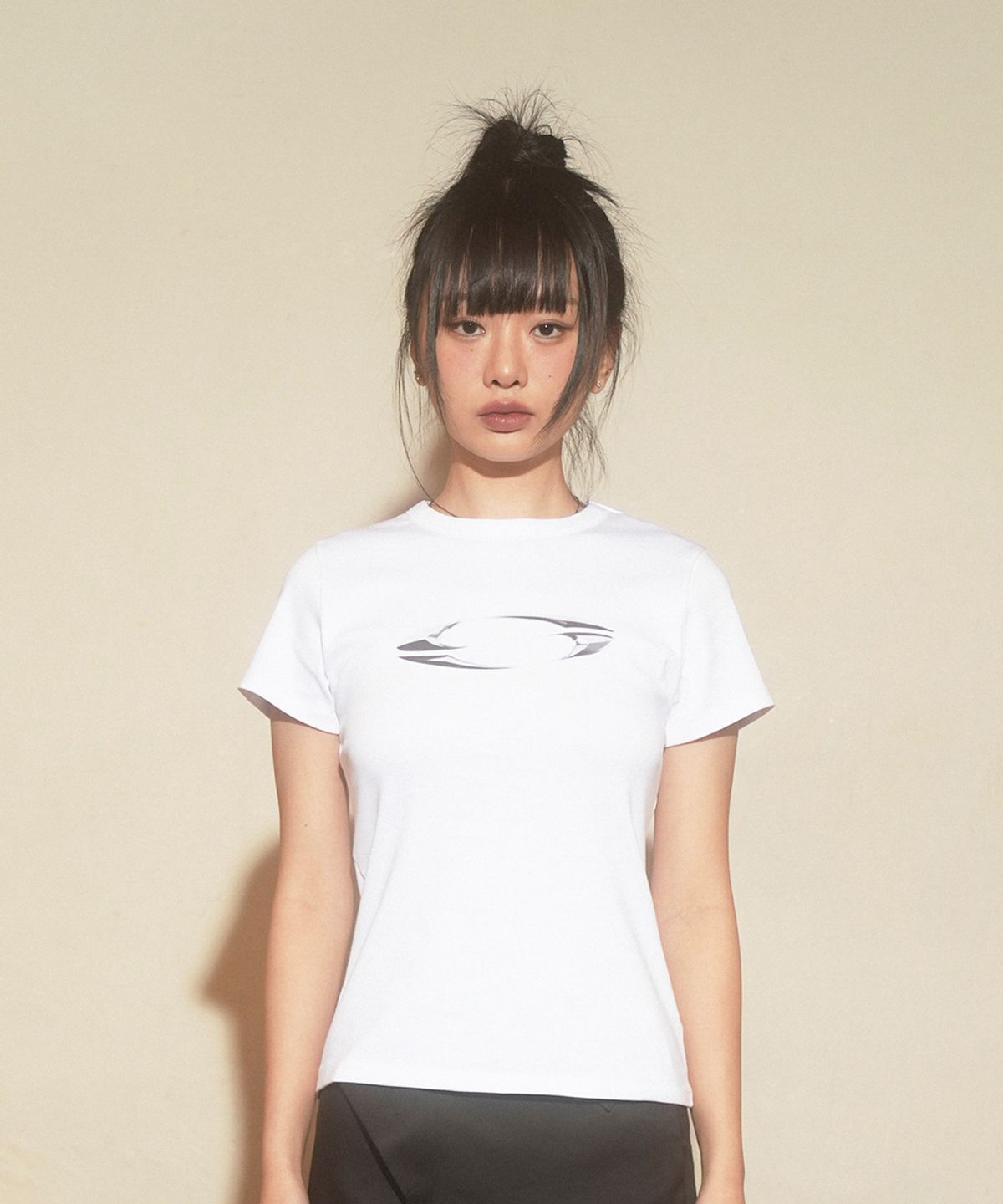 그레일즈(GRAILZ) 3D OVAL LOGO T-SHIRTS [WHITE]