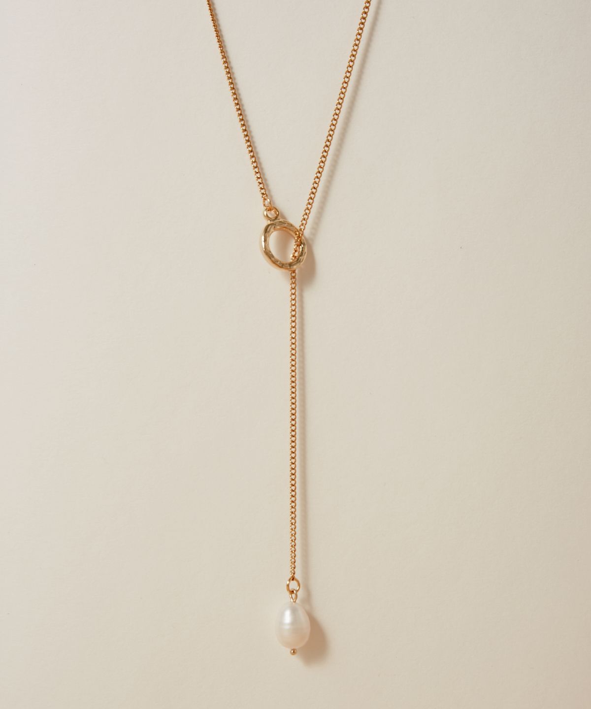 노비스도쿄(NOVICE TOKYO) 바로크 진주 목걸이 Baroque Pearl Lariat Necklace[Stainless]