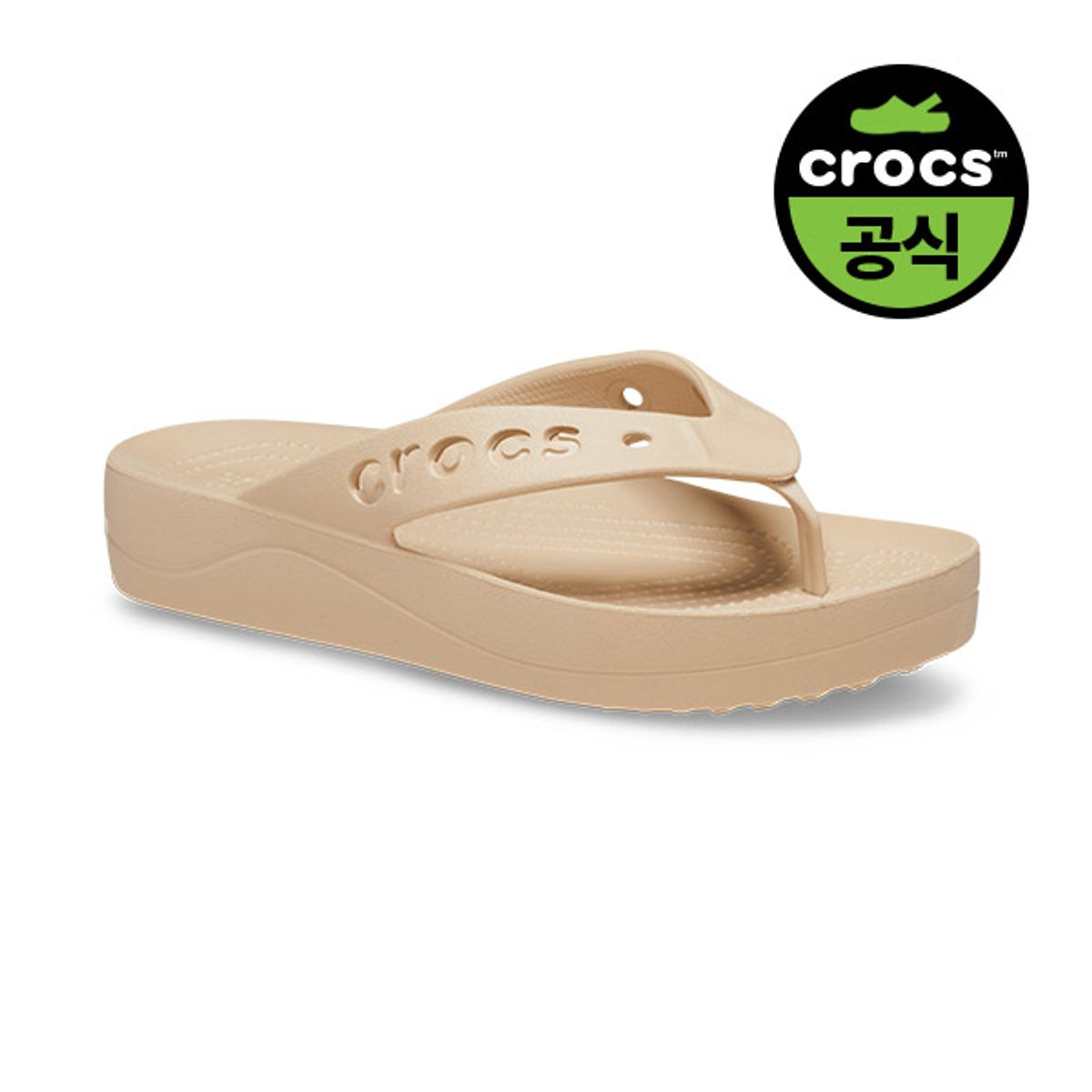 크록스(CROCS) 여성 바야 플랫폼 플립 CHAI (24SWSD208395)