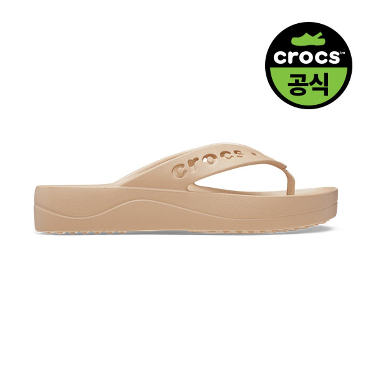 크록스(CROCS) 여성 바야 플랫폼 플립 CHAI (24SWSD208395)