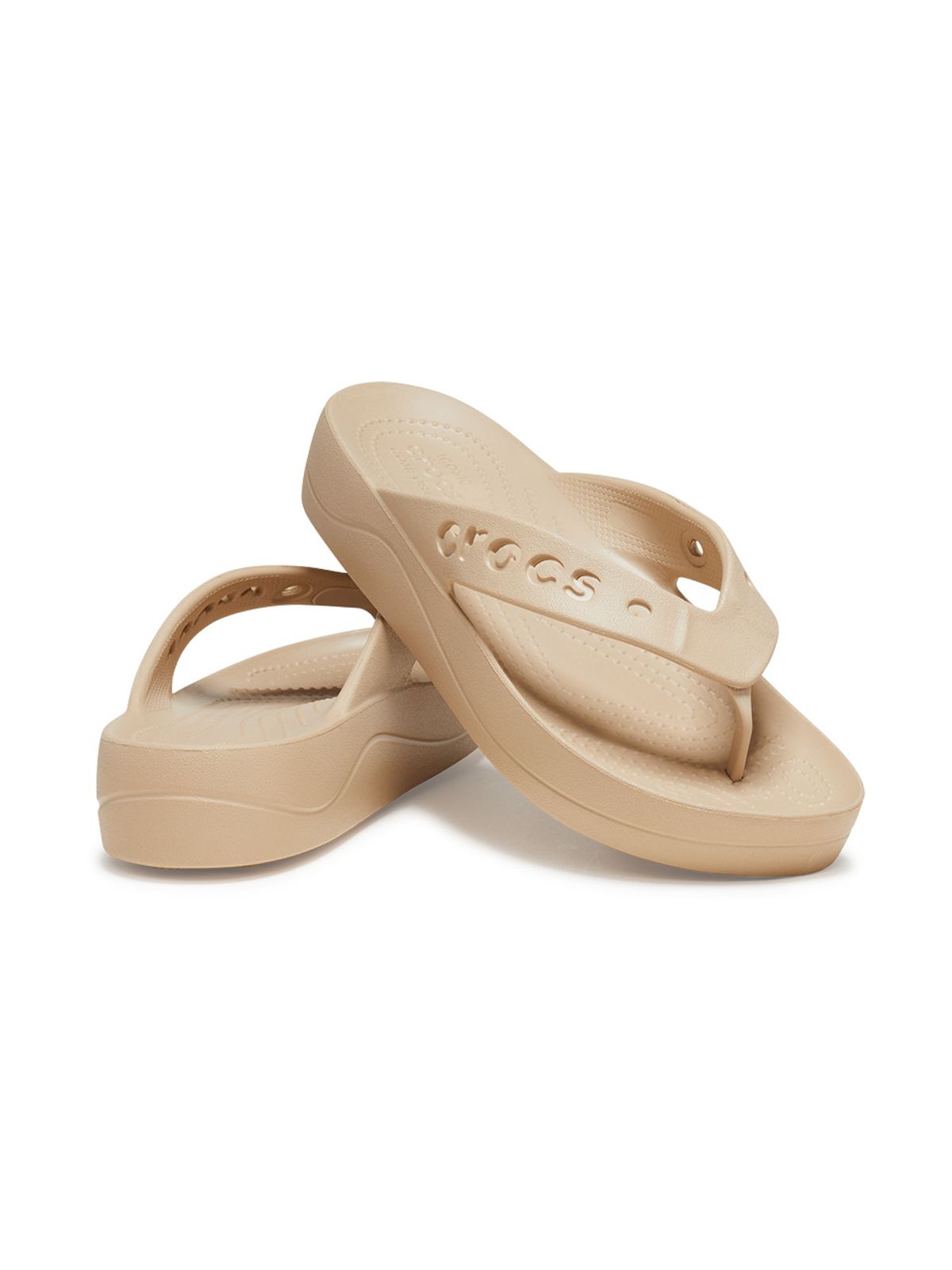 크록스(CROCS) 여성 바야 플랫폼 플립 CHAI (24SWSD208395)