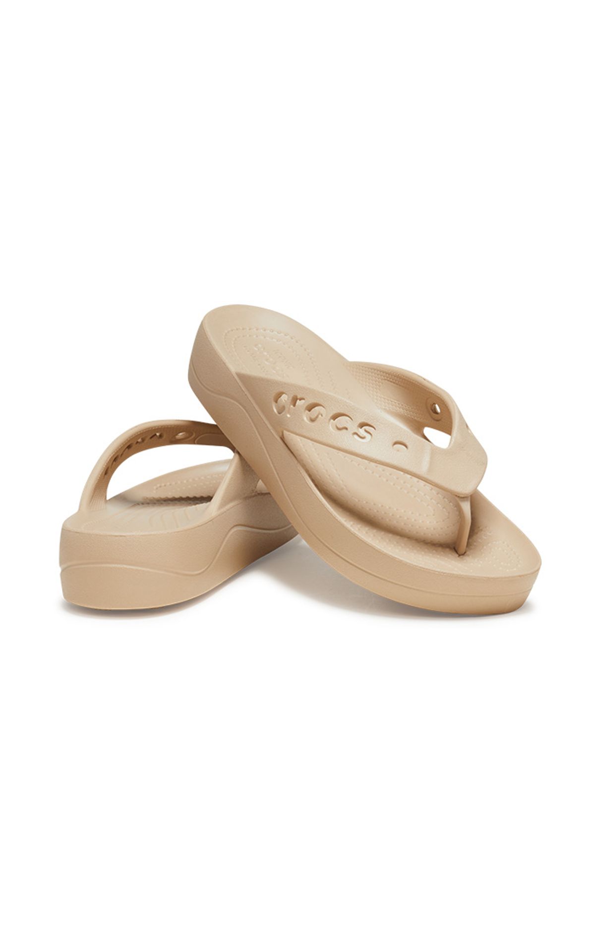 크록스(CROCS) 여성 바야 플랫폼 플립 CHAI (24SWSD208395)