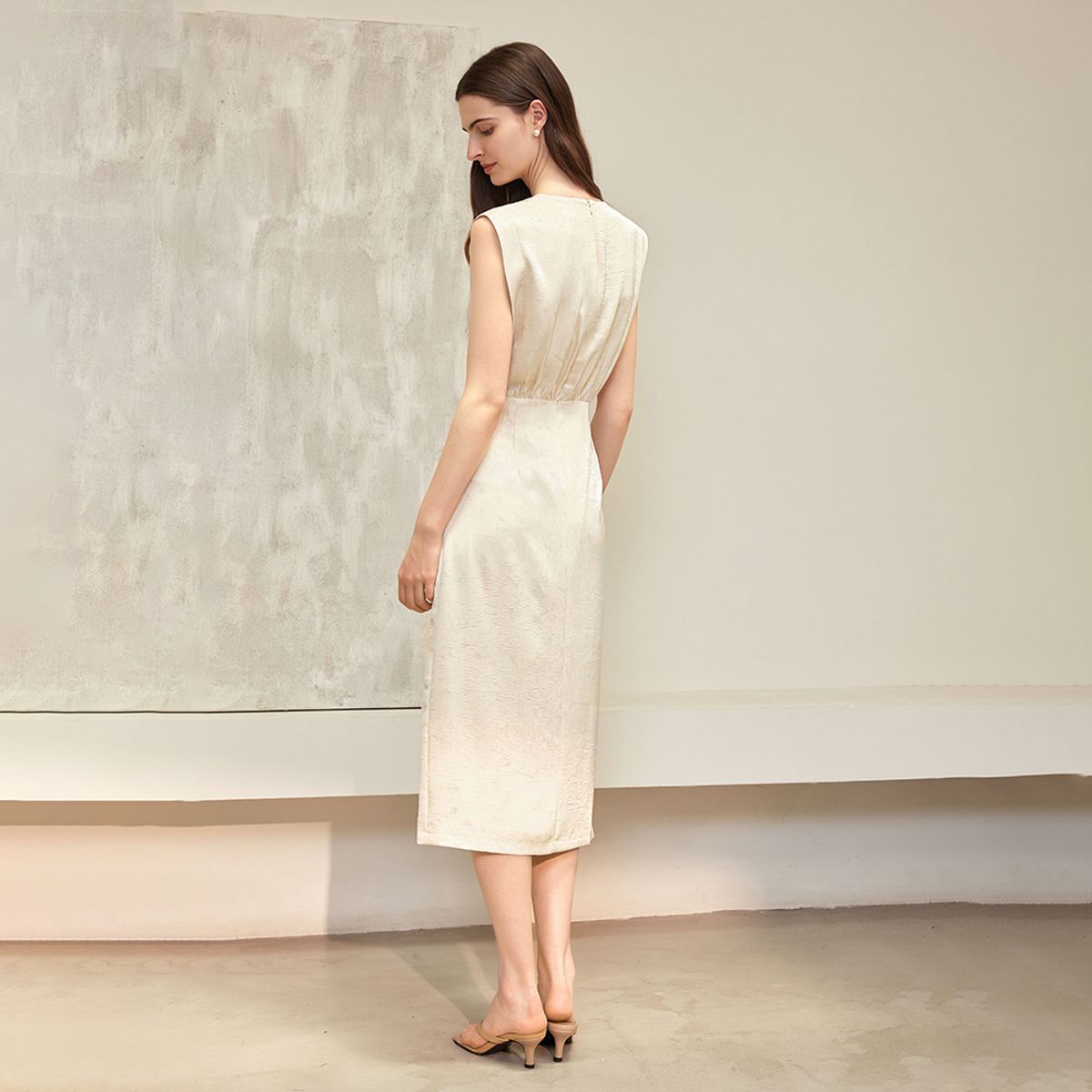 와이와이아이엠(YYIAM) YY_French waist pleated dress