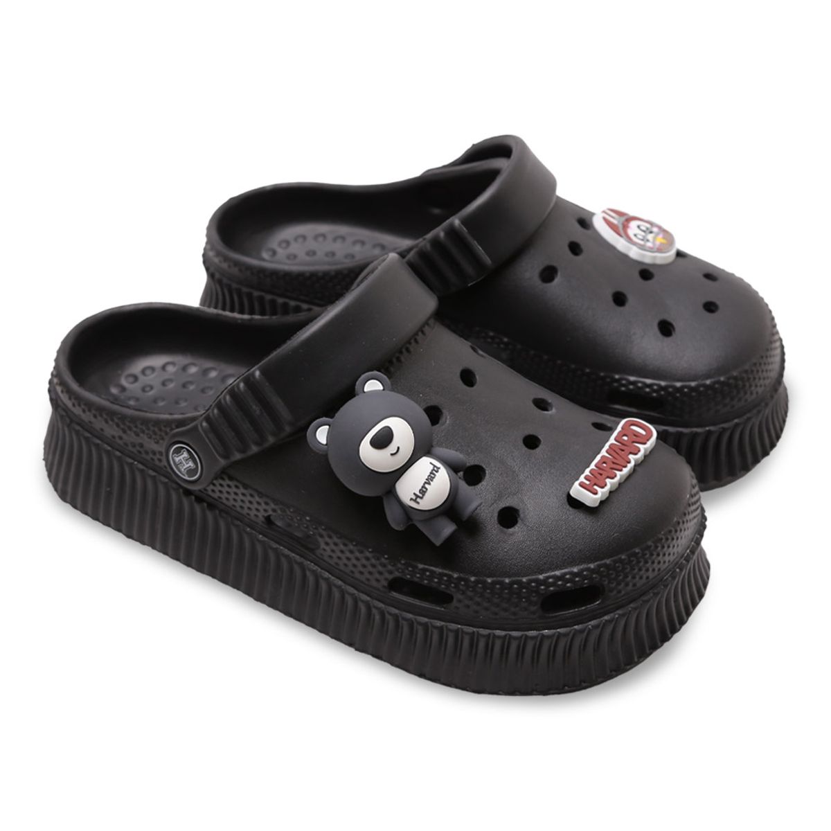 하버드 슈즈(HARVARD SHOES) 미쉘 EVA 키높이 샌들 블랙