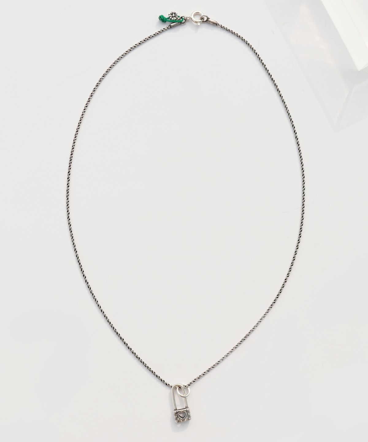 봉보(BONBEAU) Open heart lock pendent silver chain Necklace 실버925 하트 자물쇠 펜던트 유화 체인 은 목걸이