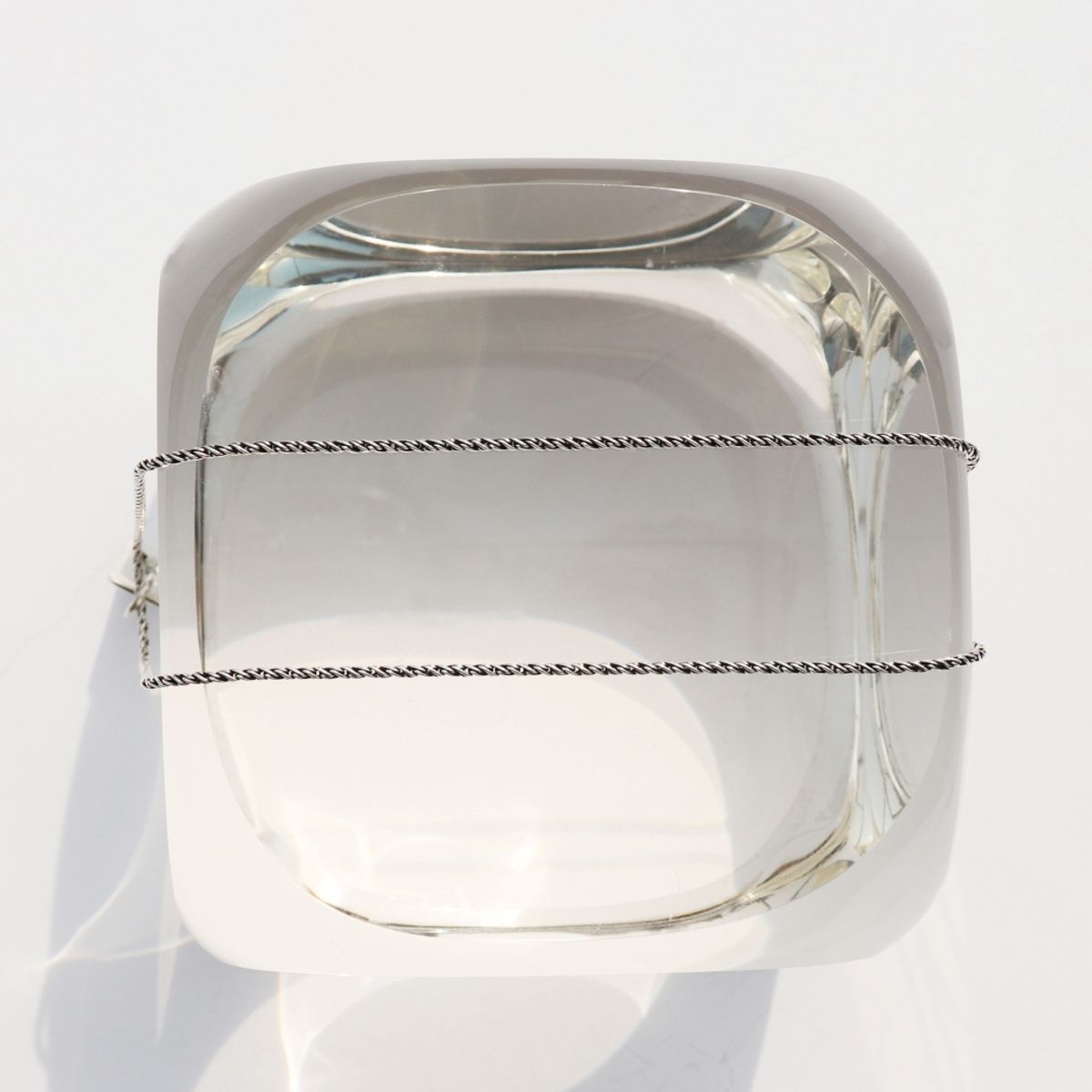봉보(BONBEAU) Frame bear pendent silver chain Necklace 실버925 곰돌이 스퀘어 펜던트 유화 체인 은 목걸이