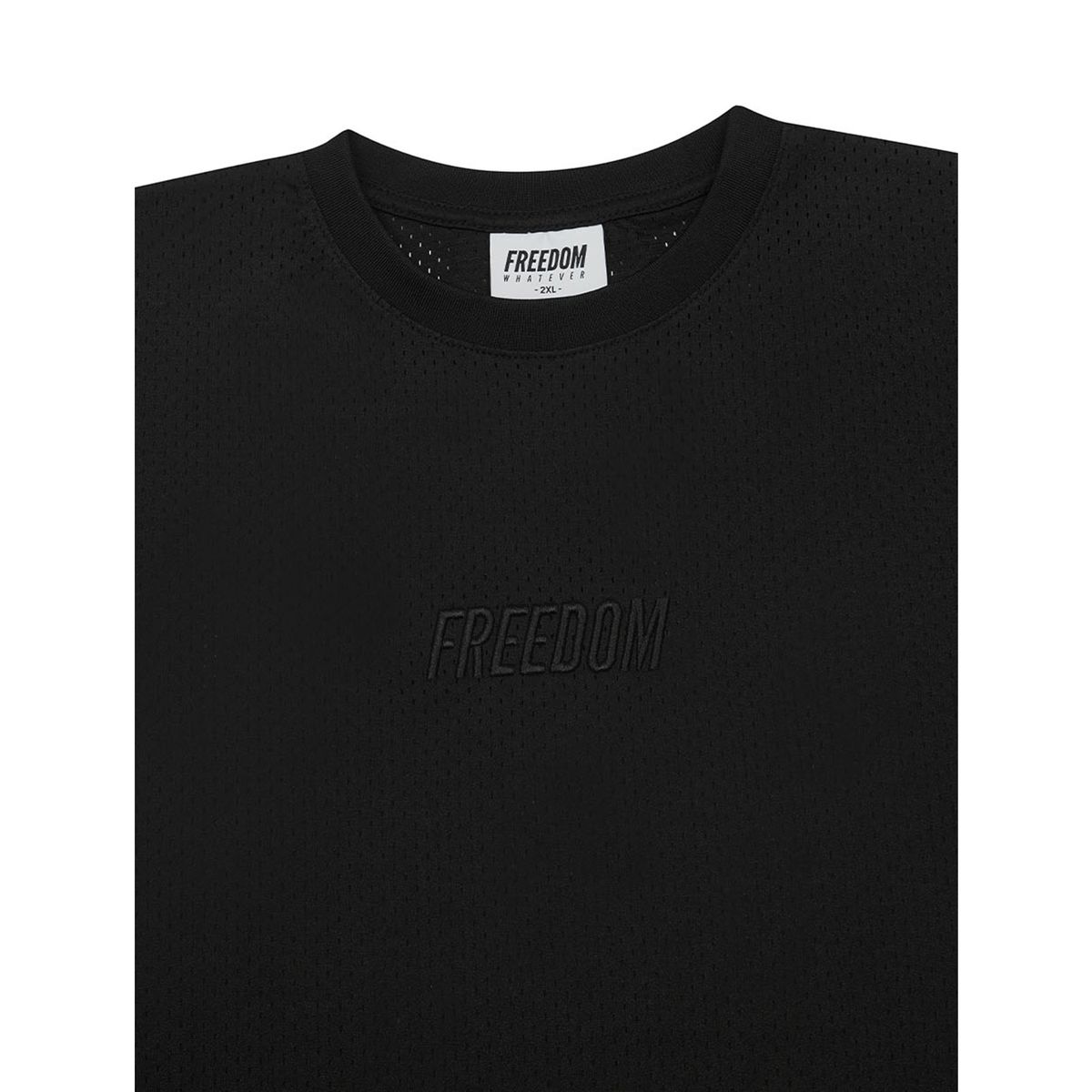 프리덤(FREEDOM) 로고 메쉬 오버핏 티셔츠_2color