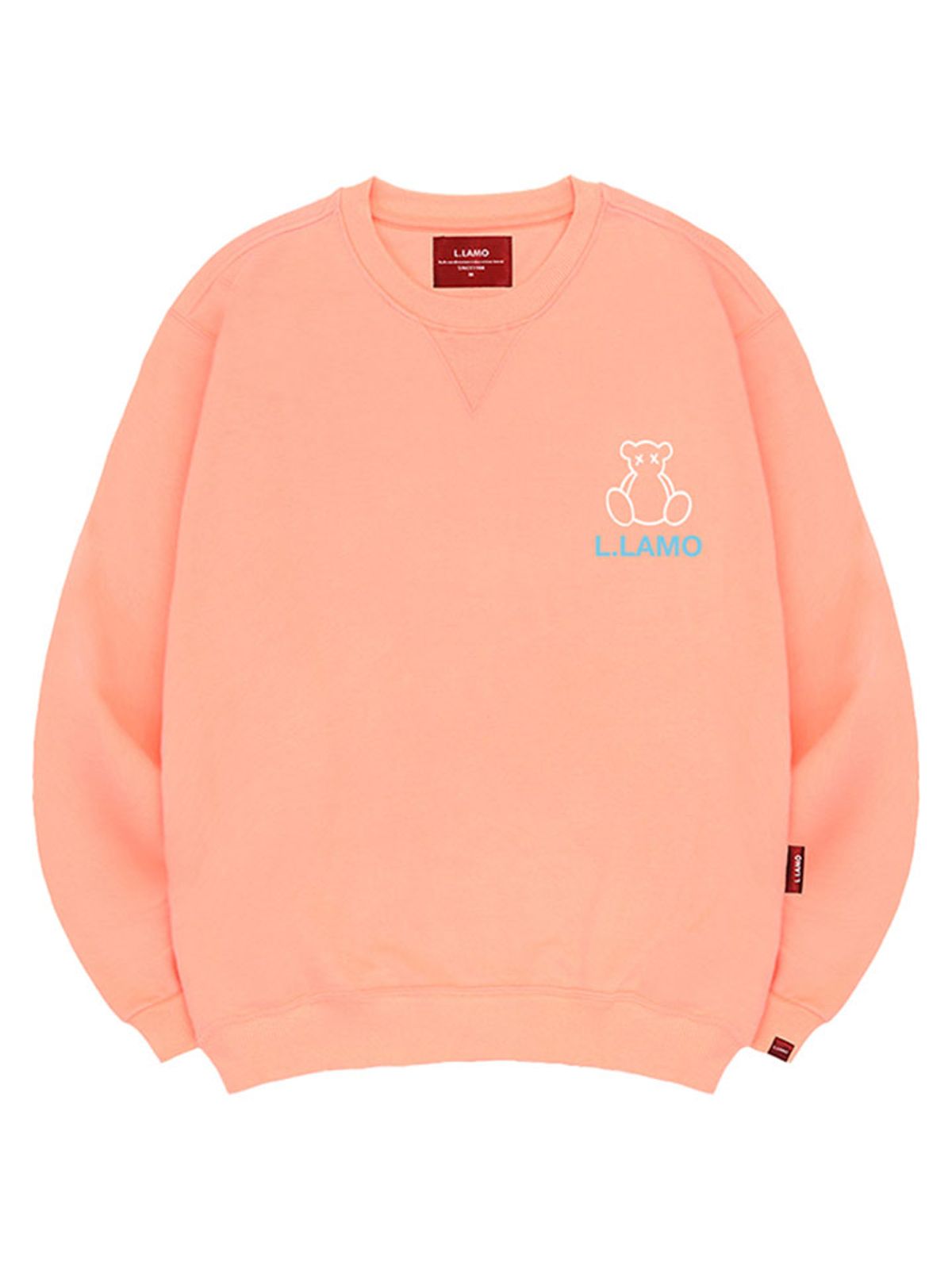 엘라모(LLAMO) 라인베어 맨투맨 남녀공용 빅사이즈 S~4XL